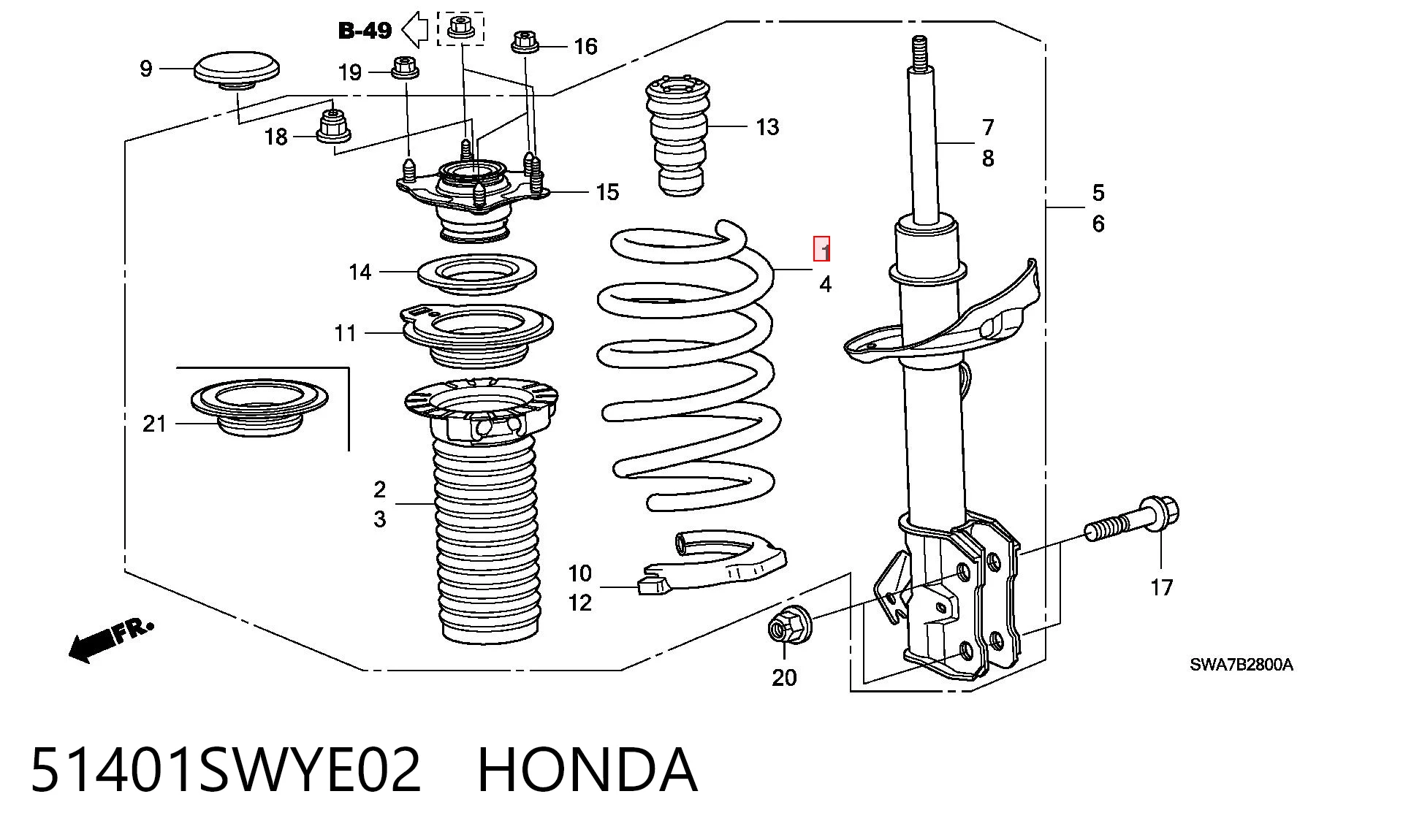 51401SWYE02 Honda