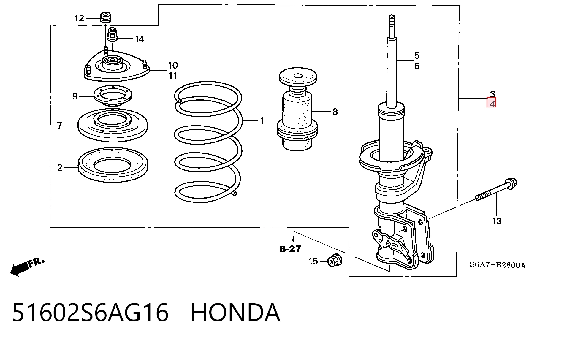 51602S6AG16 Honda
