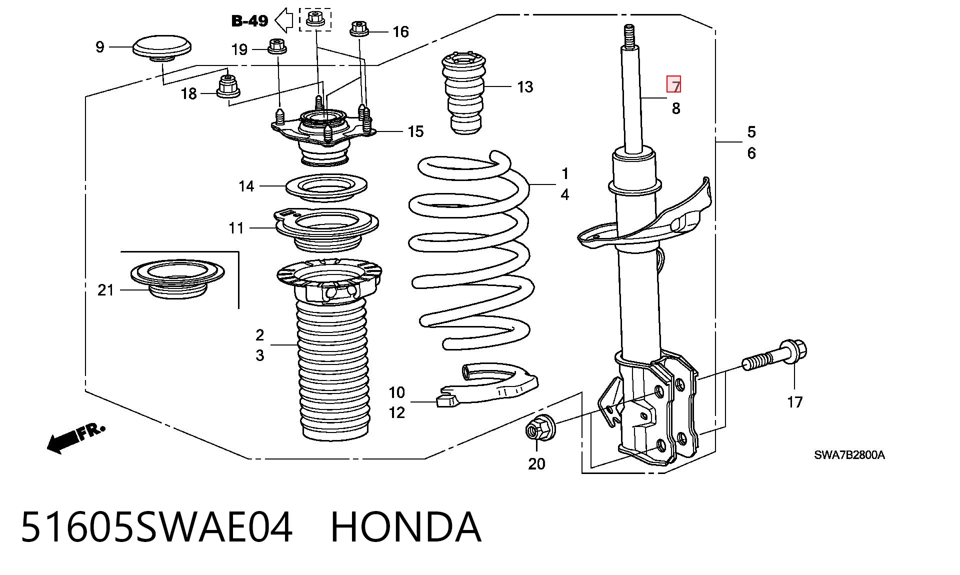 51605SWAE04 Honda