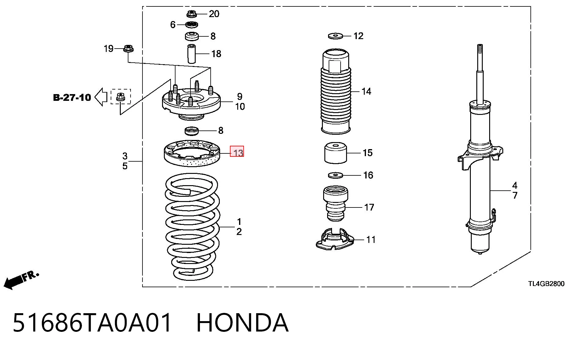 51686TA0A01 Honda