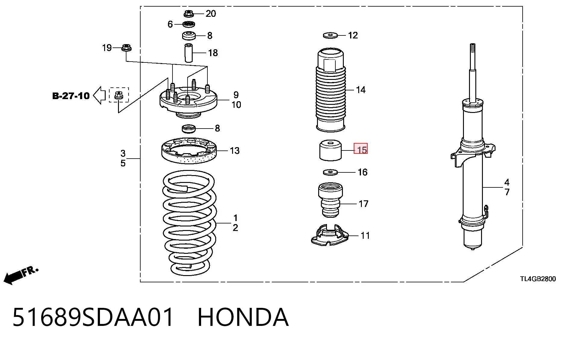 51689SDAA01 Honda
