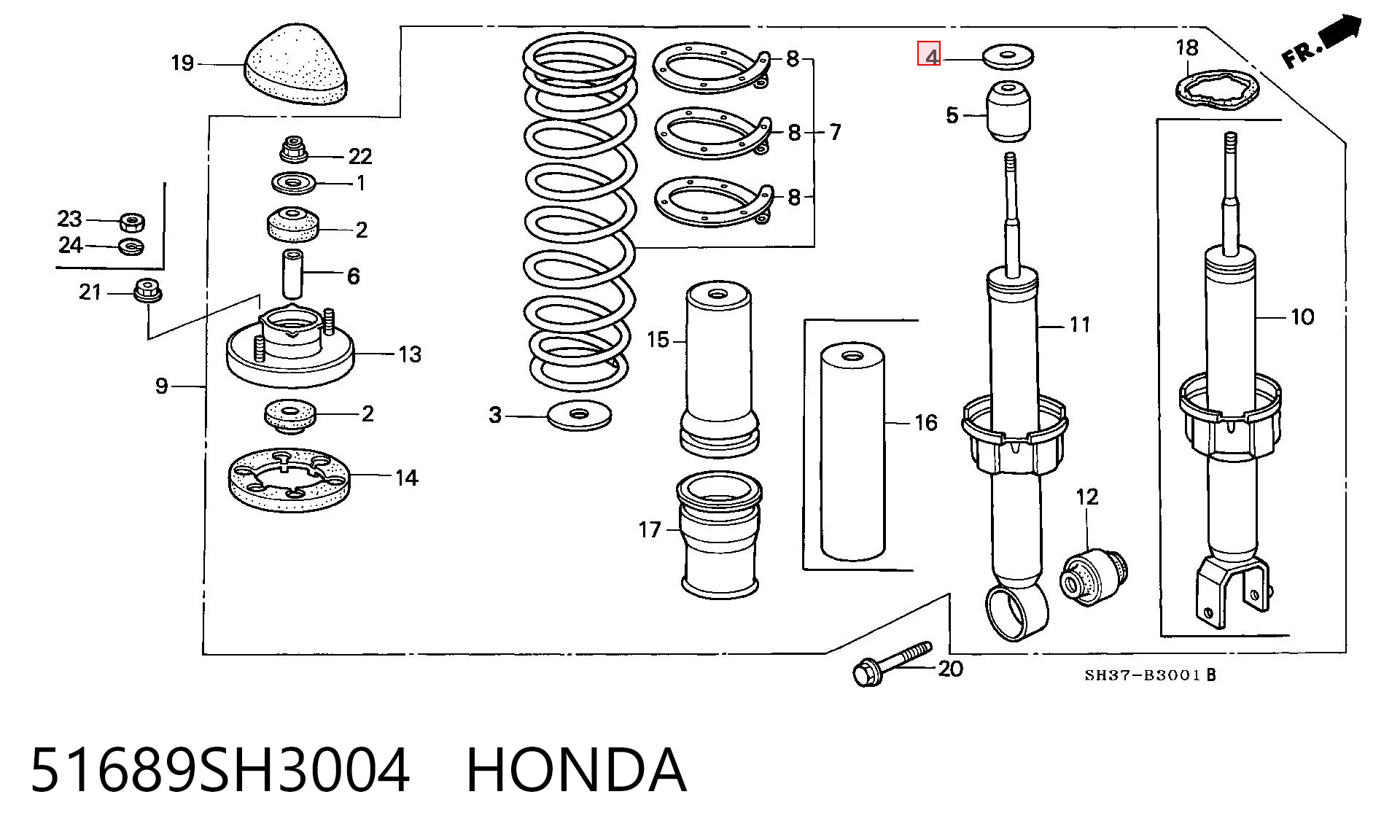 51689SH3004 Honda