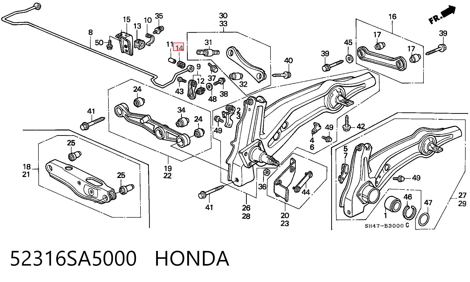 52316SA5000 Honda