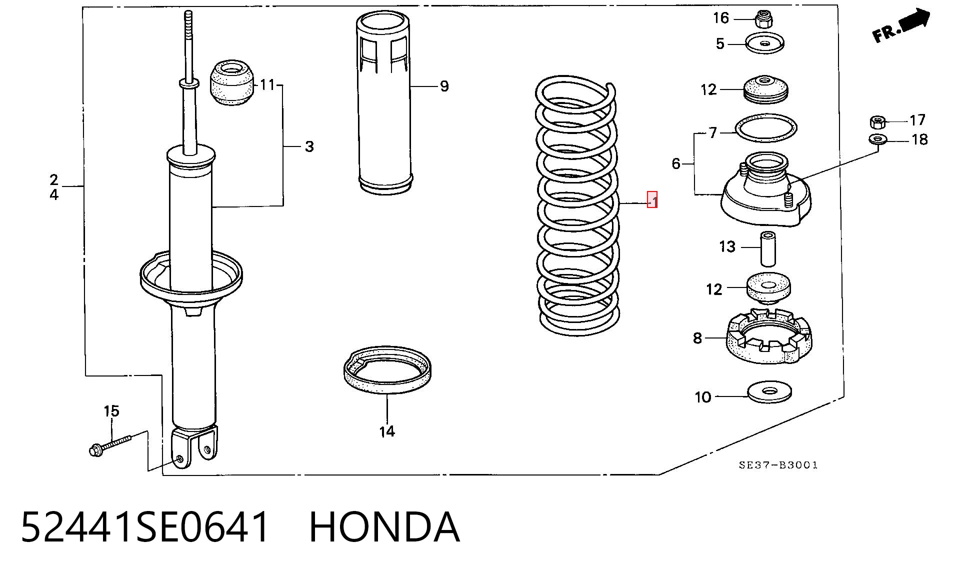 Mola traseira Honda Accord III CA4, CA5 ao melhor preço