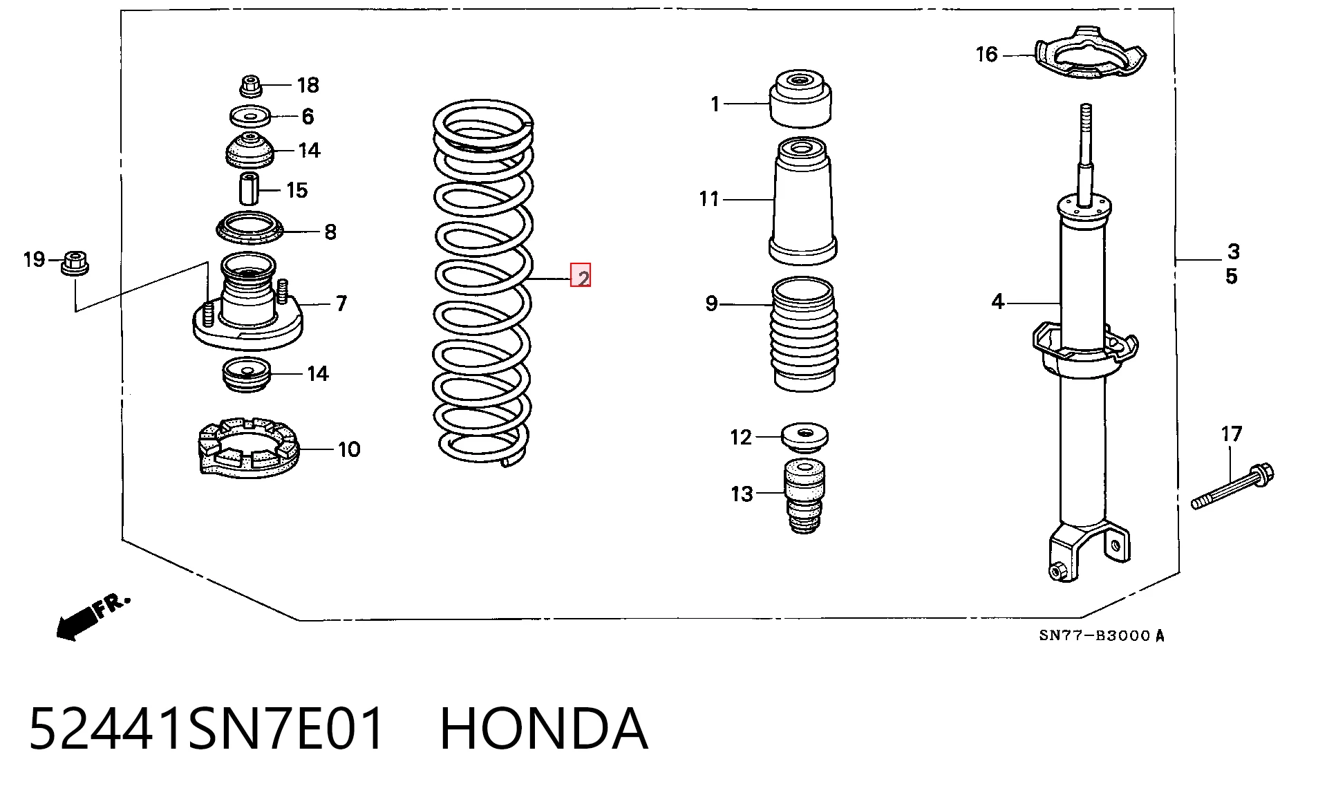Mola traseira Honda Accord preço, a partir de 33,47 USD