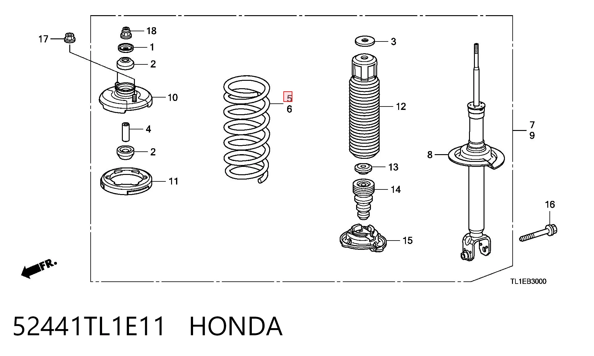 Mola traseira C4H21512 OBK