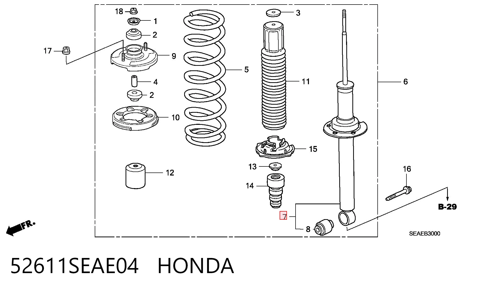 52611SEAE04 Honda