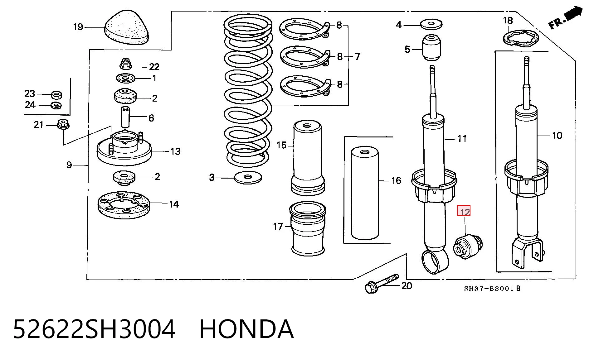 52622SH3004 Honda