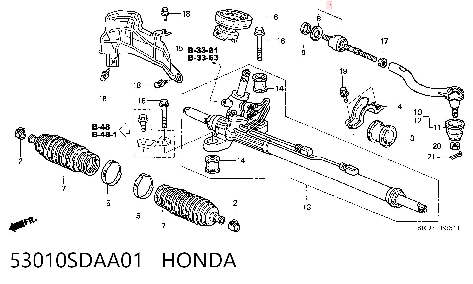 Tração de direção Honda Accord VII CM, CN ao melhor preço