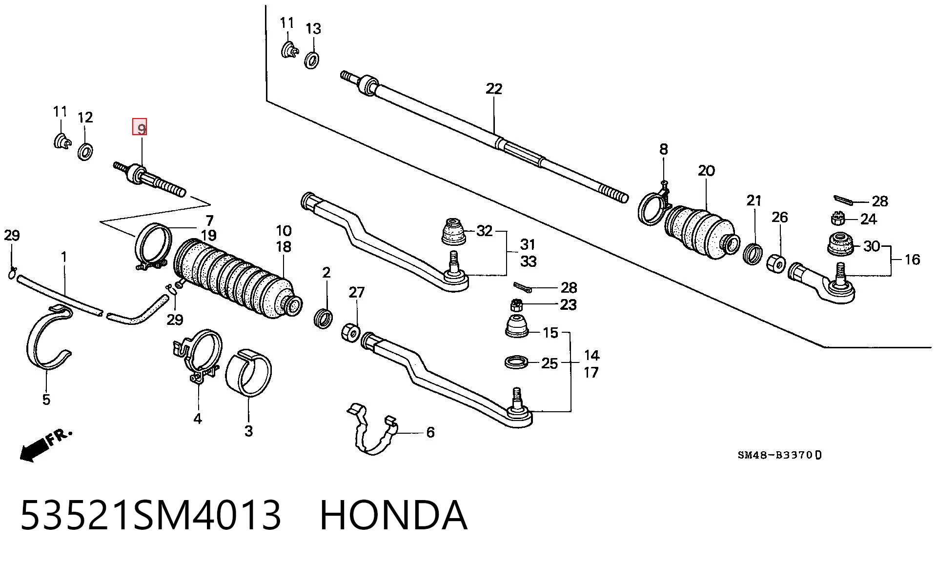 53521SM4013 Honda Tração de direção