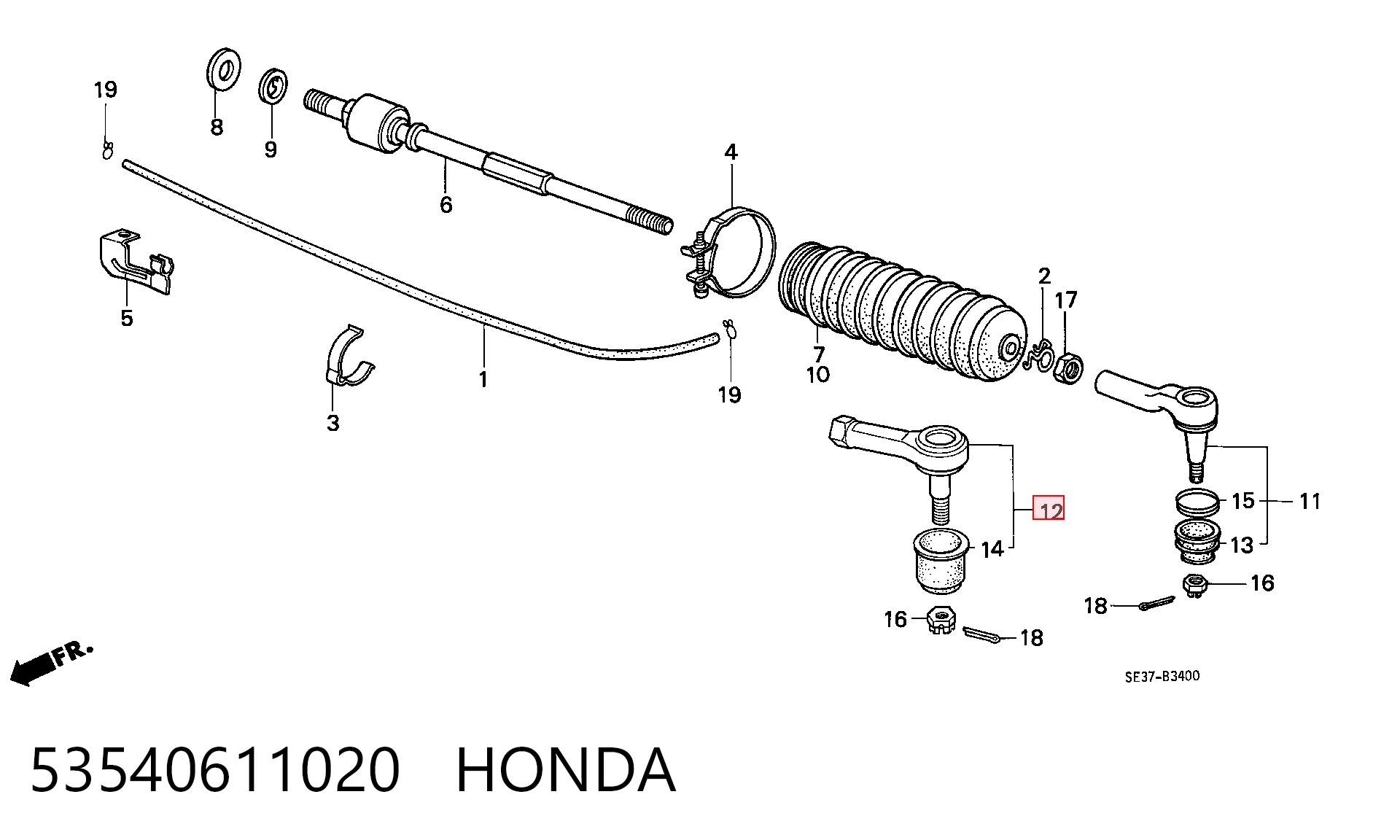 Ponta externa da barra de direção Honda Accord preço, a partir de 5,90 USD