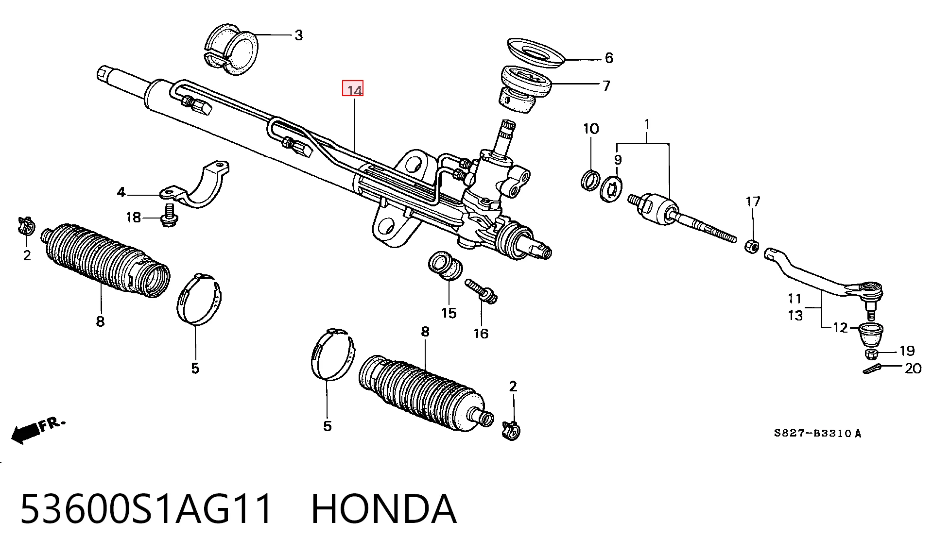 53600S1AG11 Honda