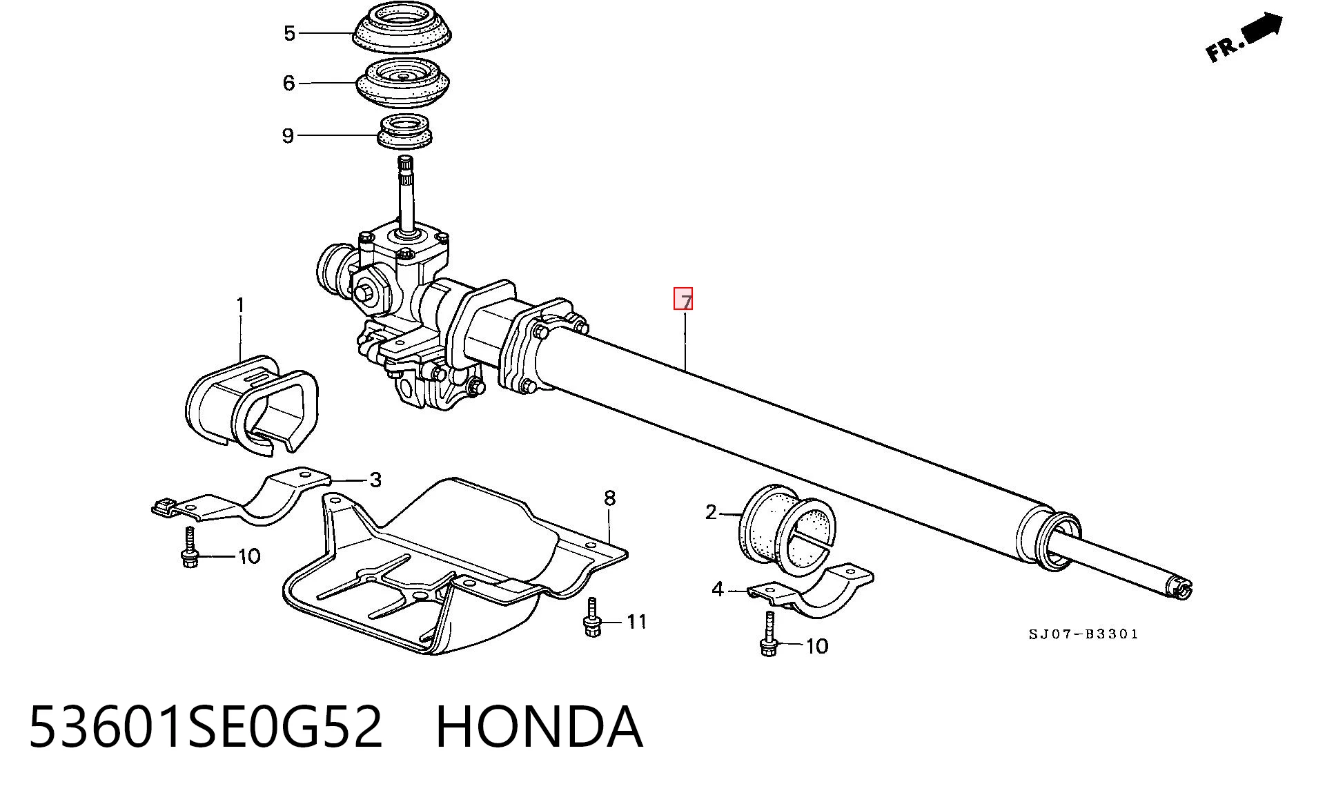  Cremalheira da direção Honda Accord III sedan (CA4, CA5) (1985 - 1989) III