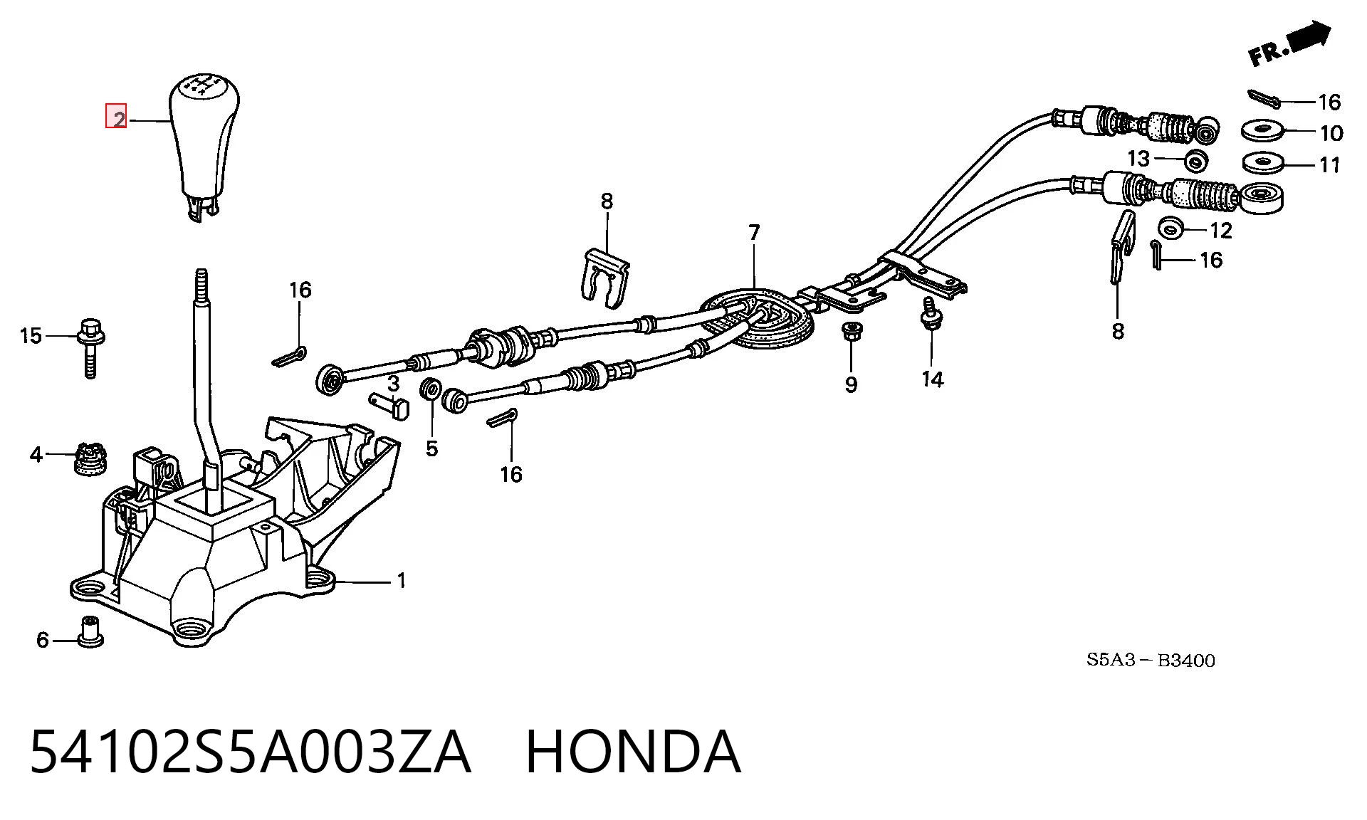 Avalanca de mudança para Honda Civic VII EU, EP, EV