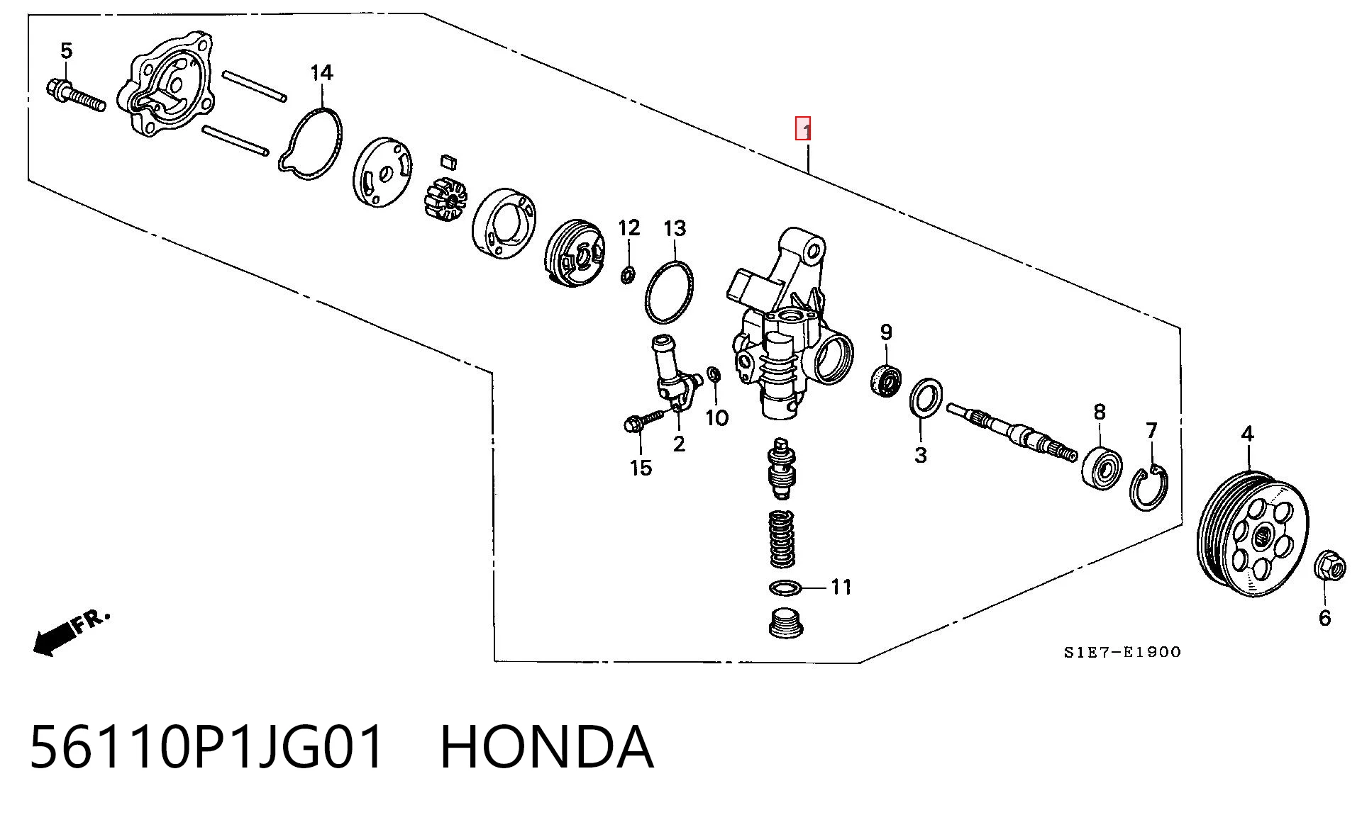 Bomba da Direção hidrâulica assistida Honda Civic VI MA,MB