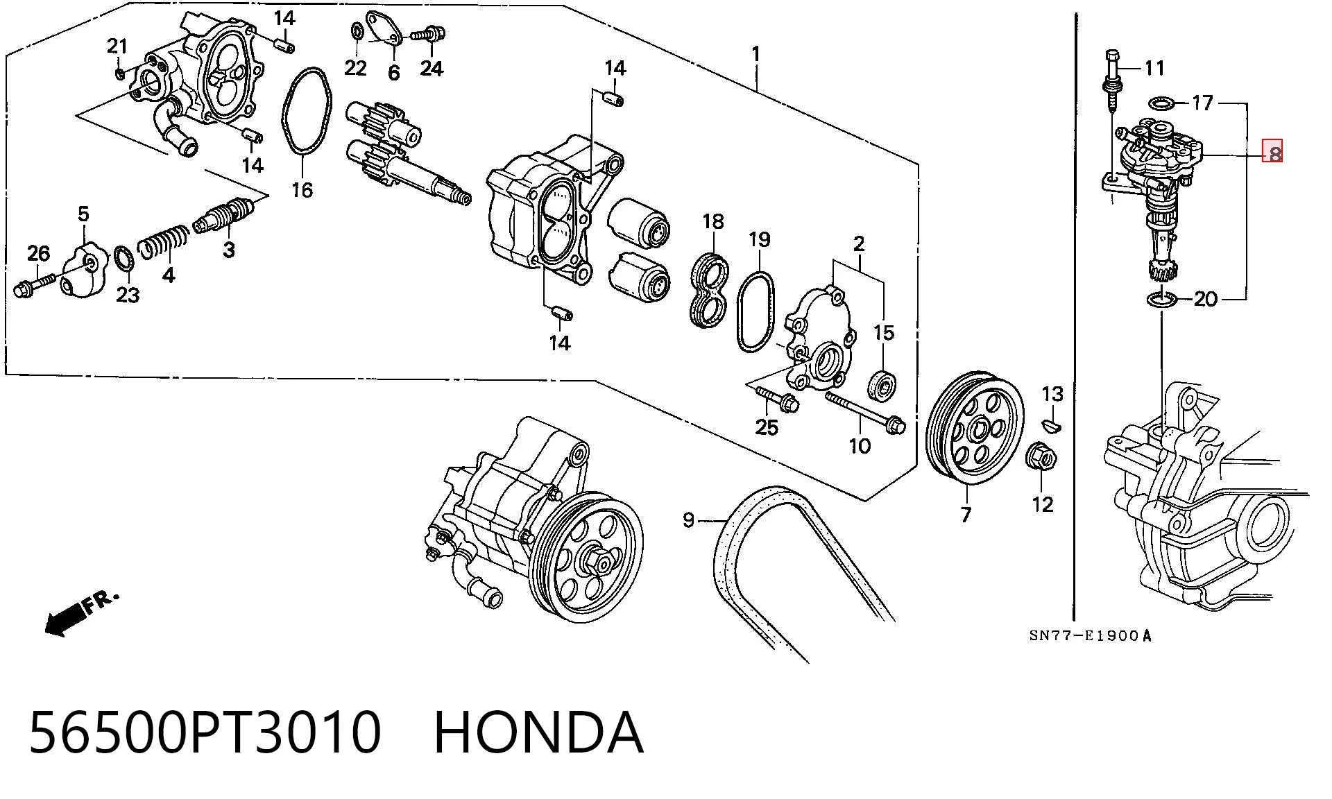 56500PT3010 Honda