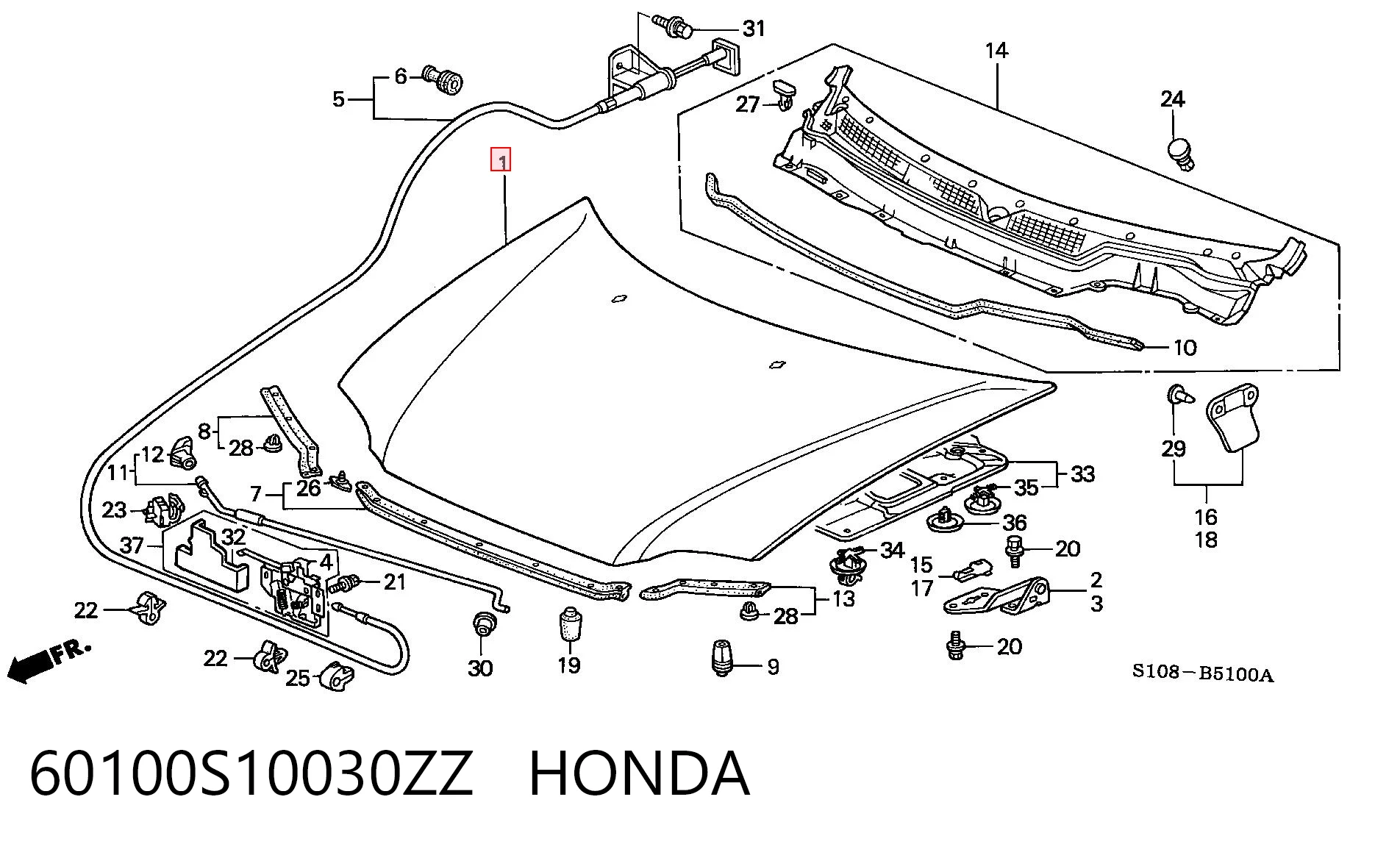 Capota para Honda CR-V I RD