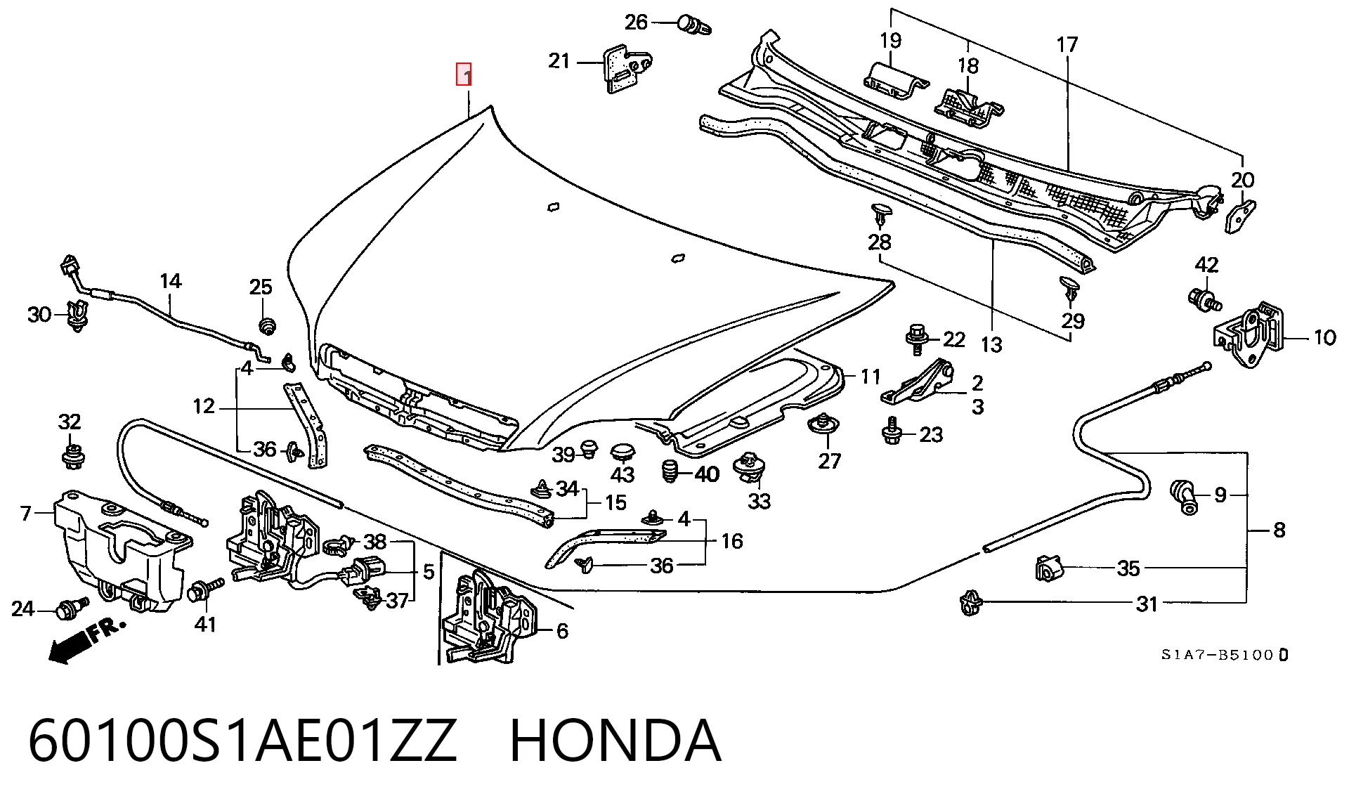 60100S1AE01ZZ Honda