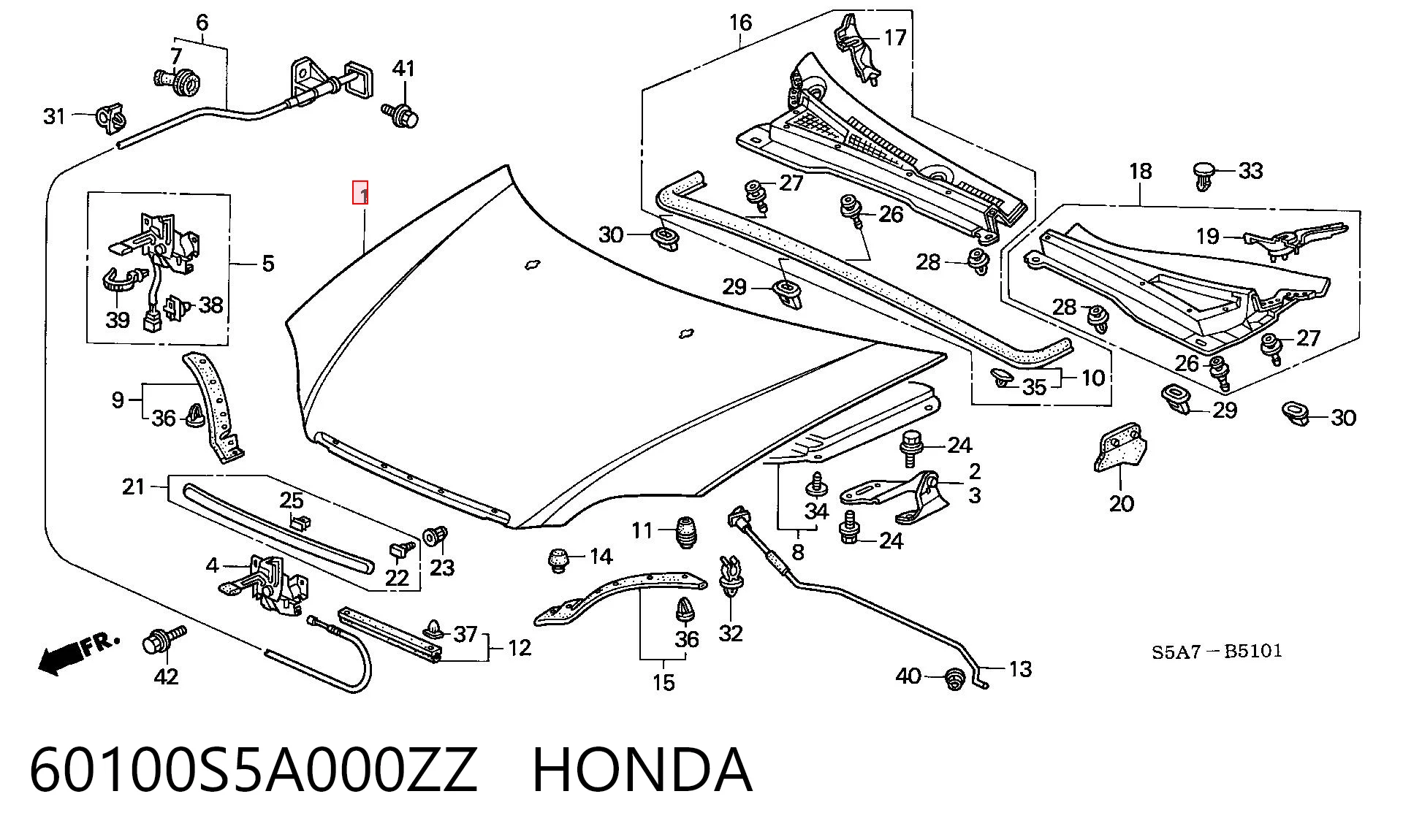 Capota Honda Civic VII ES, ET