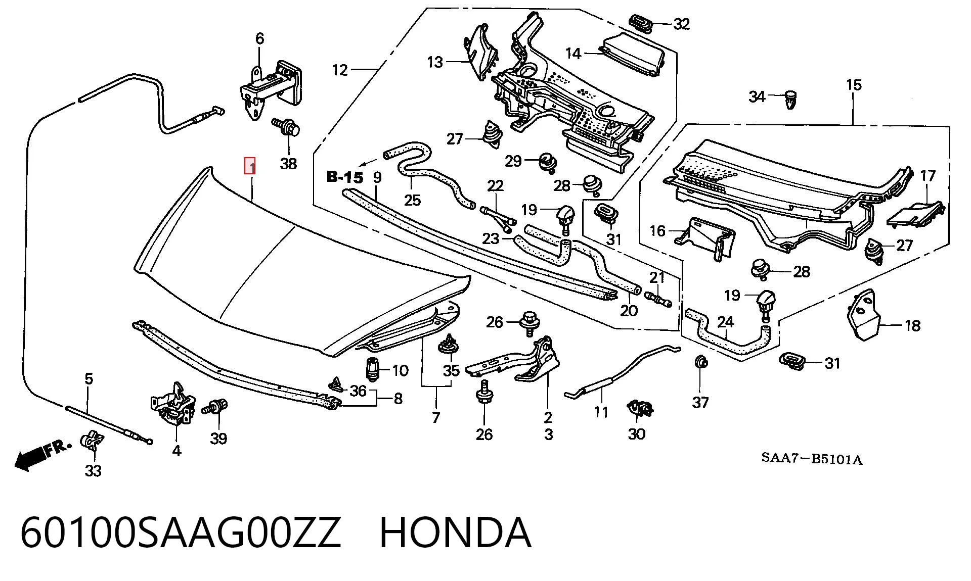  Capota Honda Jazz hatchback (GD, GE) (2002 - 2008) 
