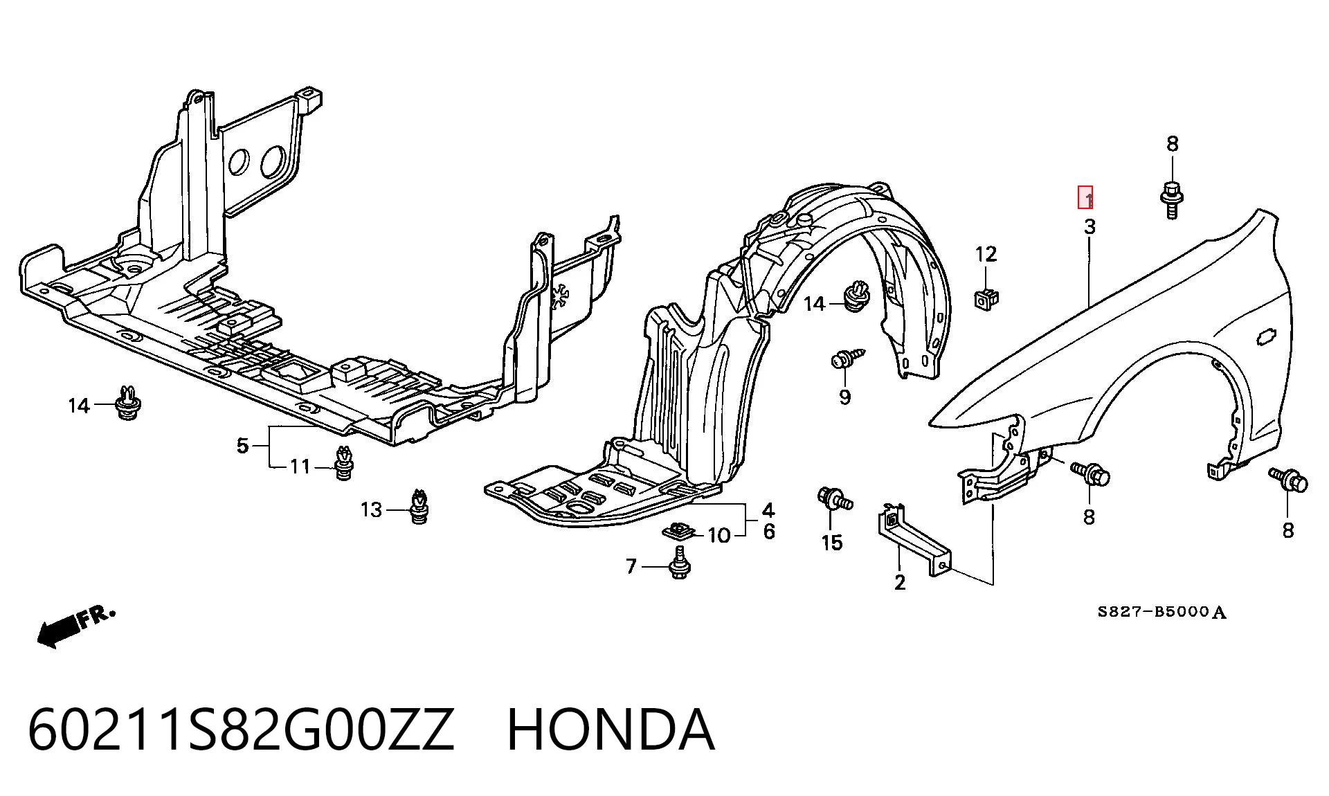Pára-lama dianteiro direito Honda Accord VI CG ao melhor preço