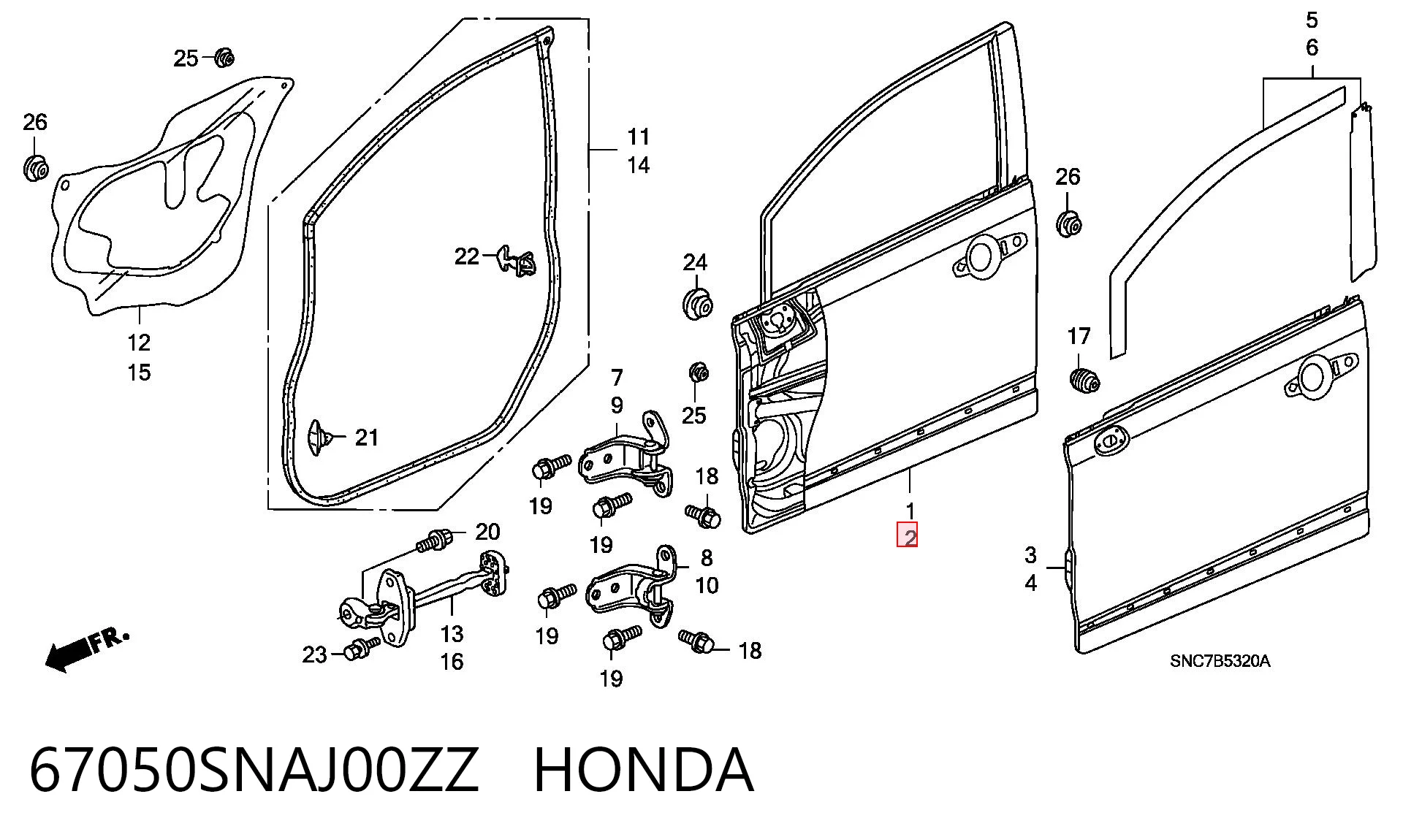 Porta dianteira esquerda Honda Civic VIII FD, FA ao melhor preço
