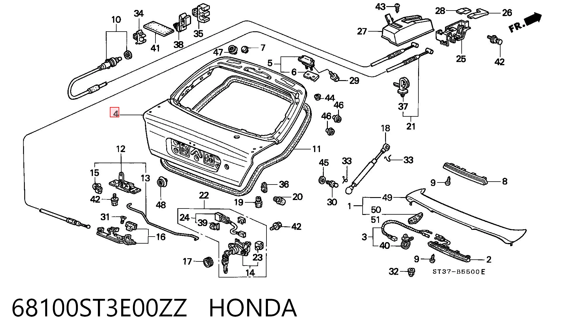 68100ST3E00ZZ Honda