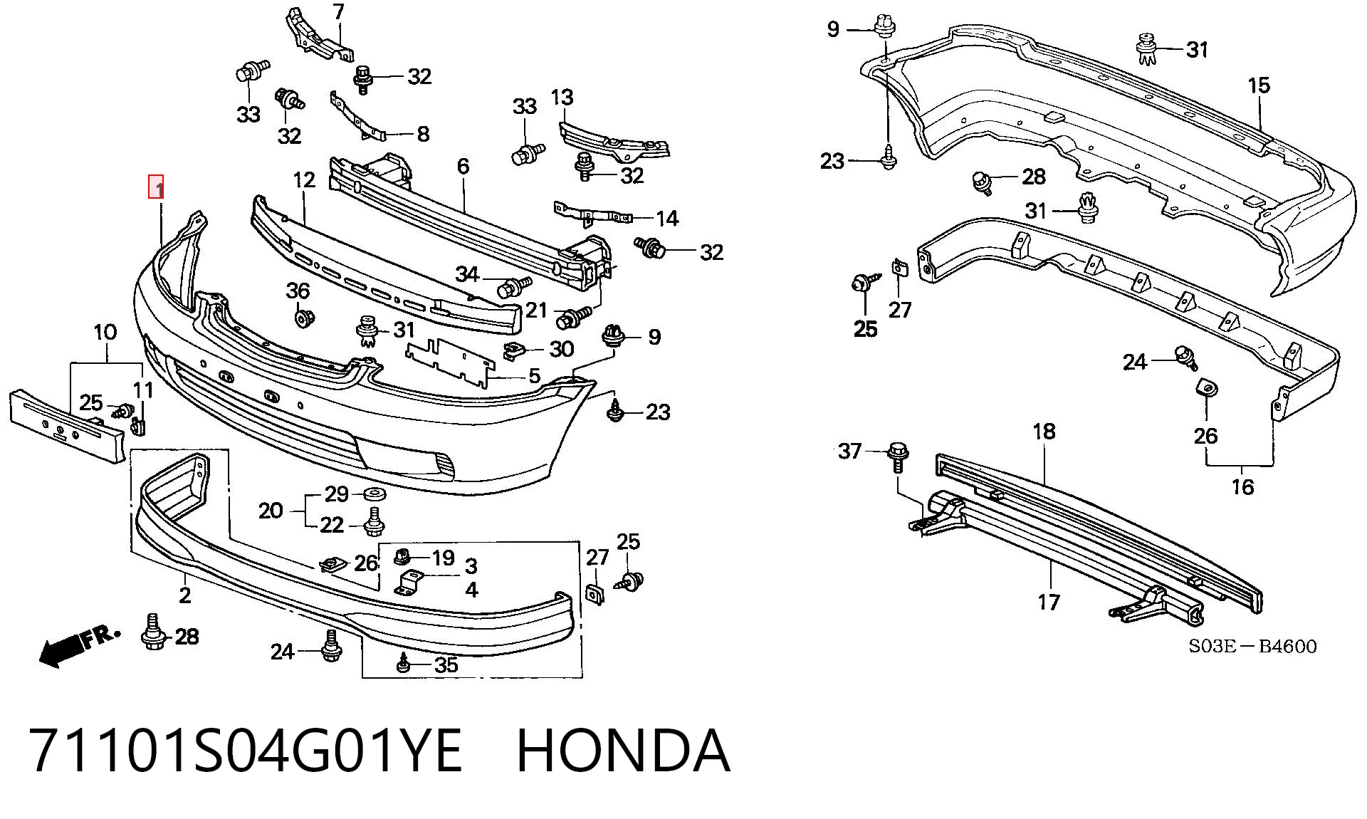71101S04G01YE Honda