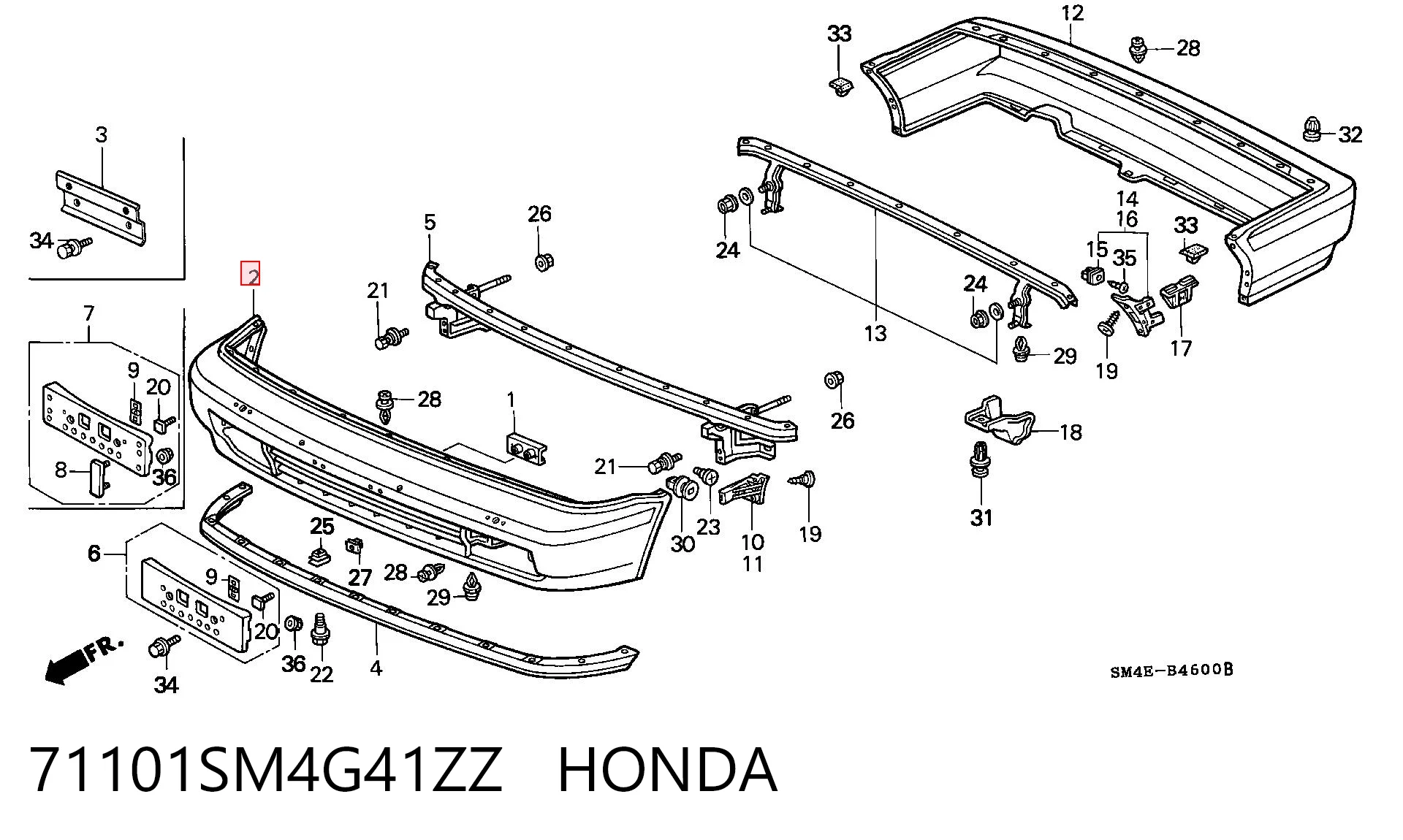 71101SM4G41ZZ Honda