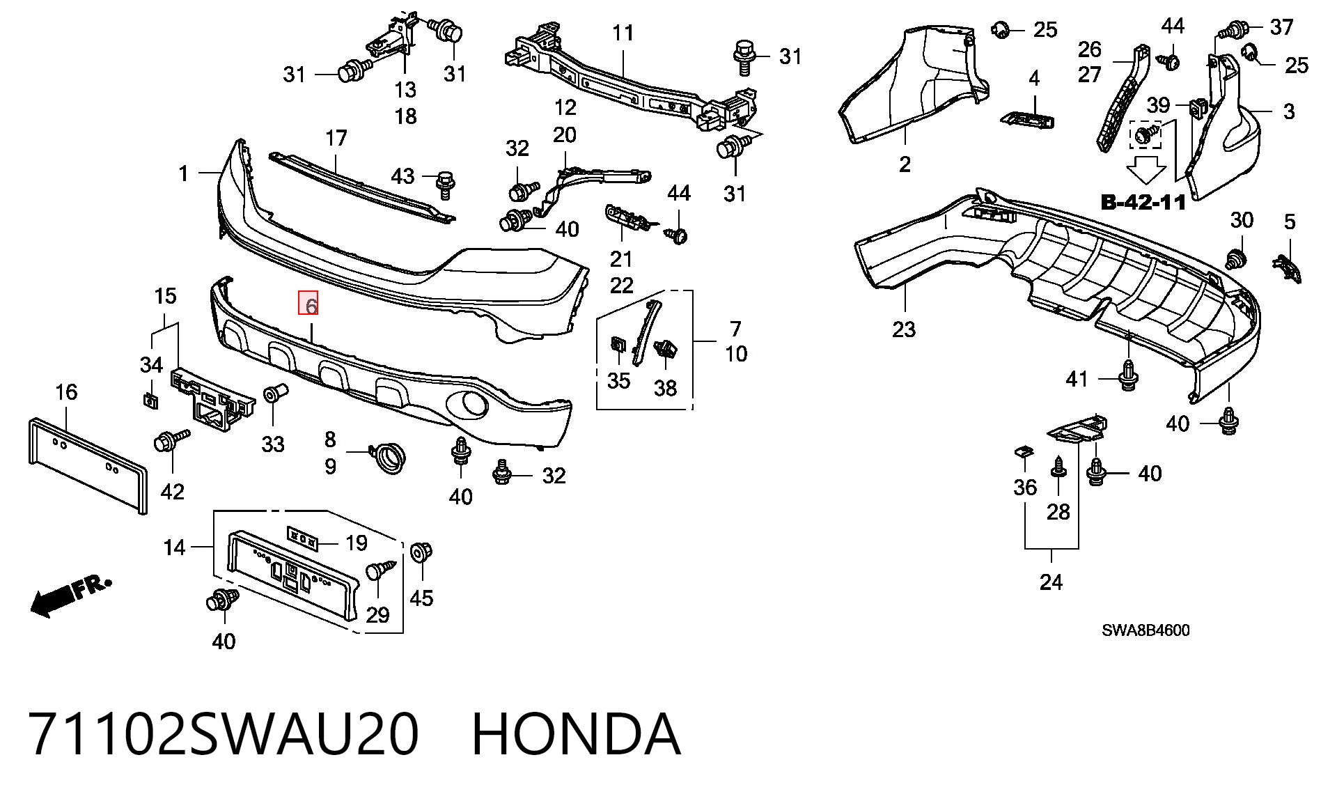 71102SWAU20 Honda