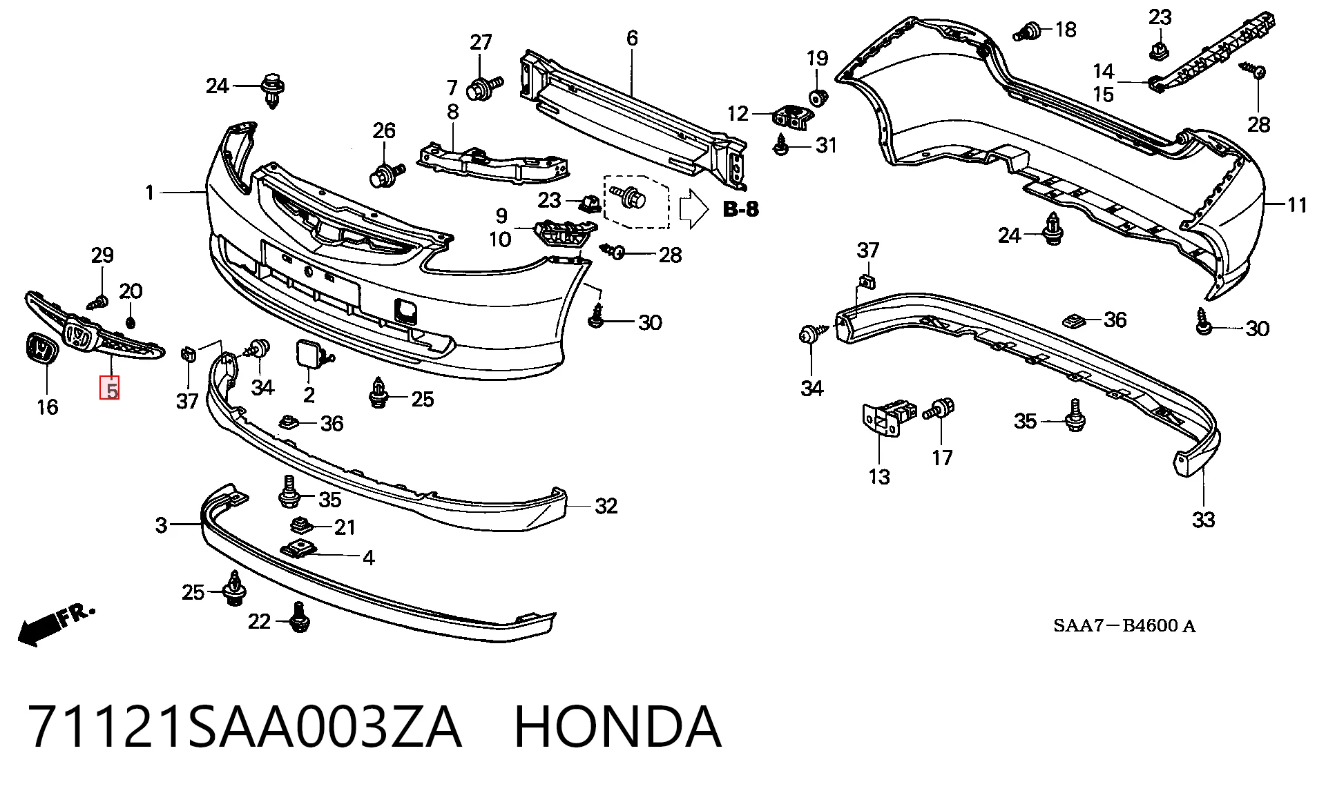 Grelha do radiador Honda Jazz preço, a partir de 44,38 USD