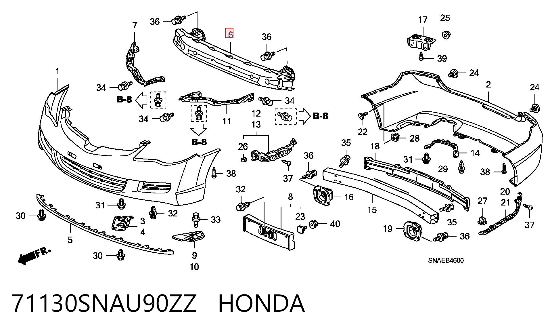 71130SNAU90ZZ Honda