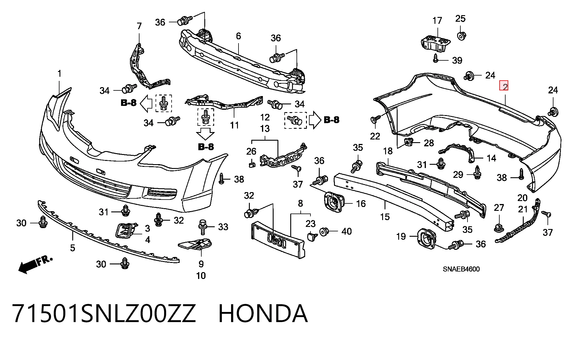 Compre Pára-choque traseiro Honda Civic 8