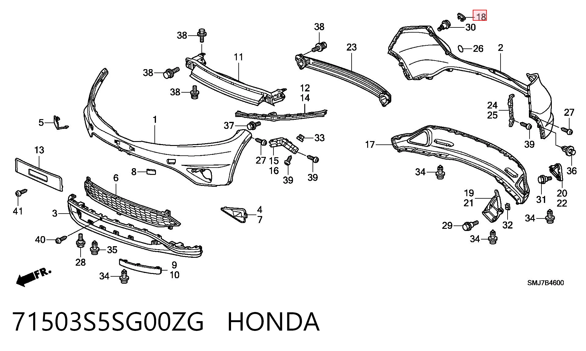 71503S5SG00ZG Honda