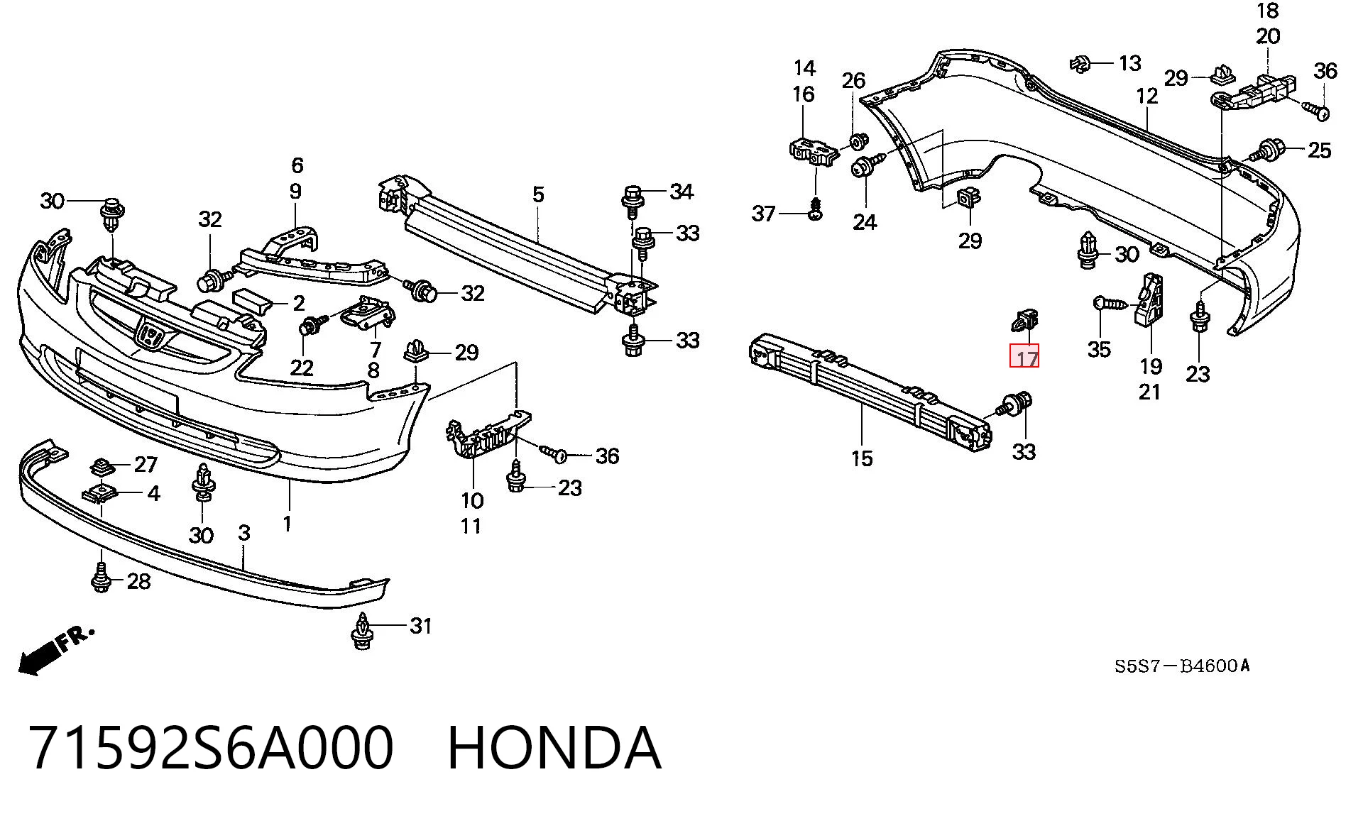 71592S6A000 Honda 
