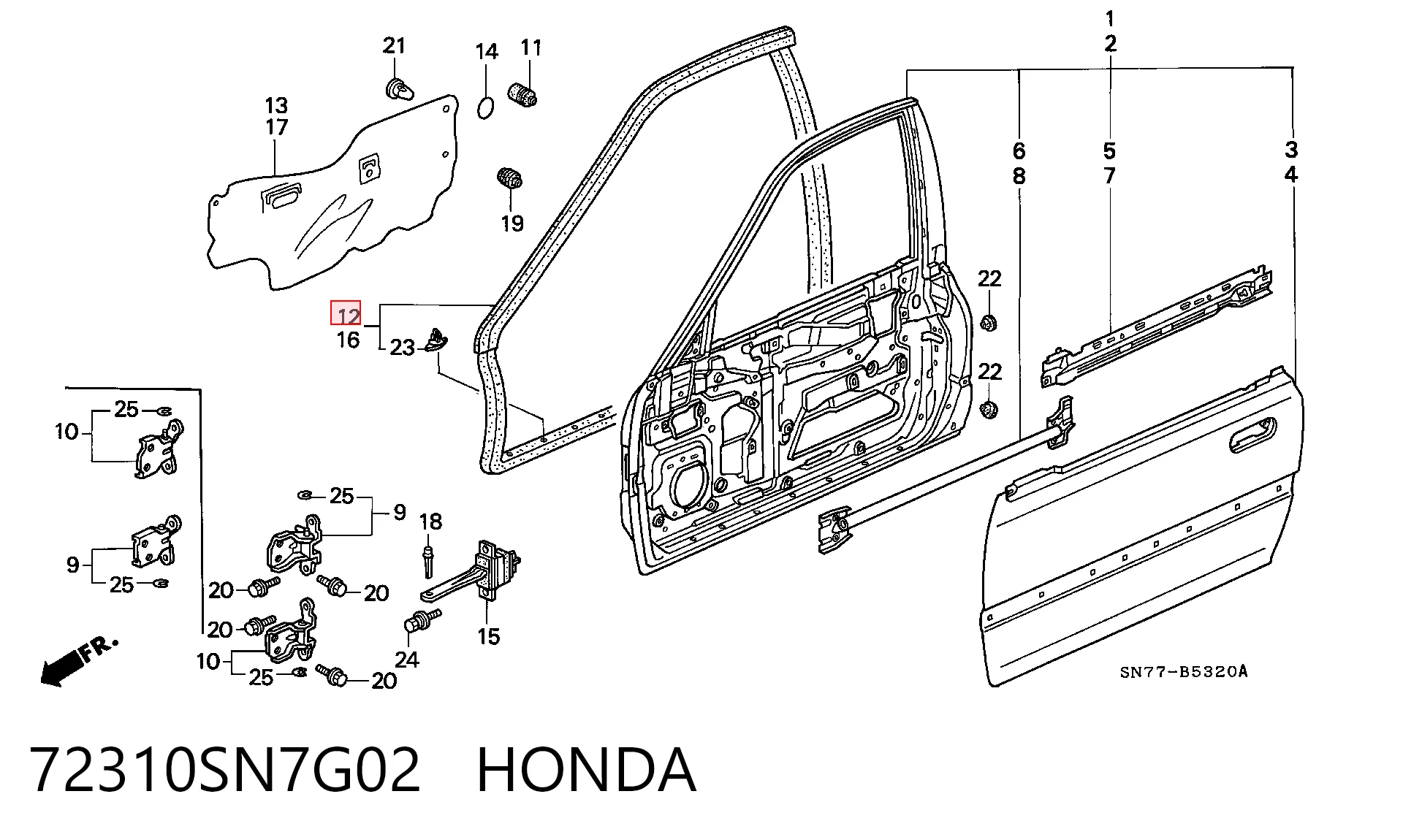 72310SN7G02 Honda