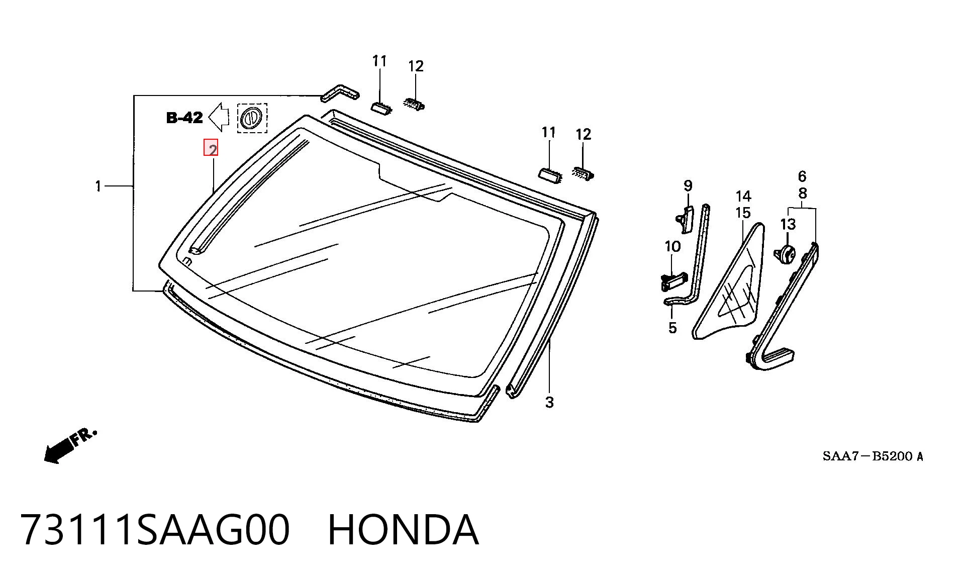 Pára-brisas Honda Jazz  GD, GE