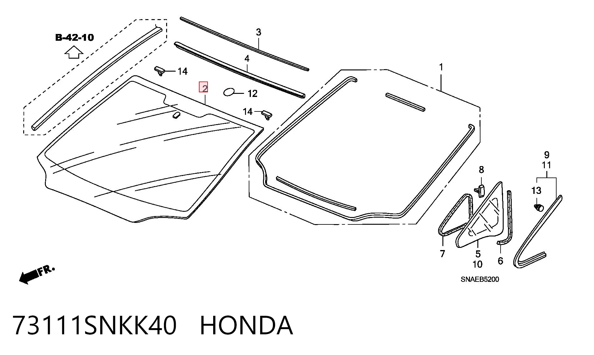 Pára-brisas para Honda Civic VIII FD, FA
