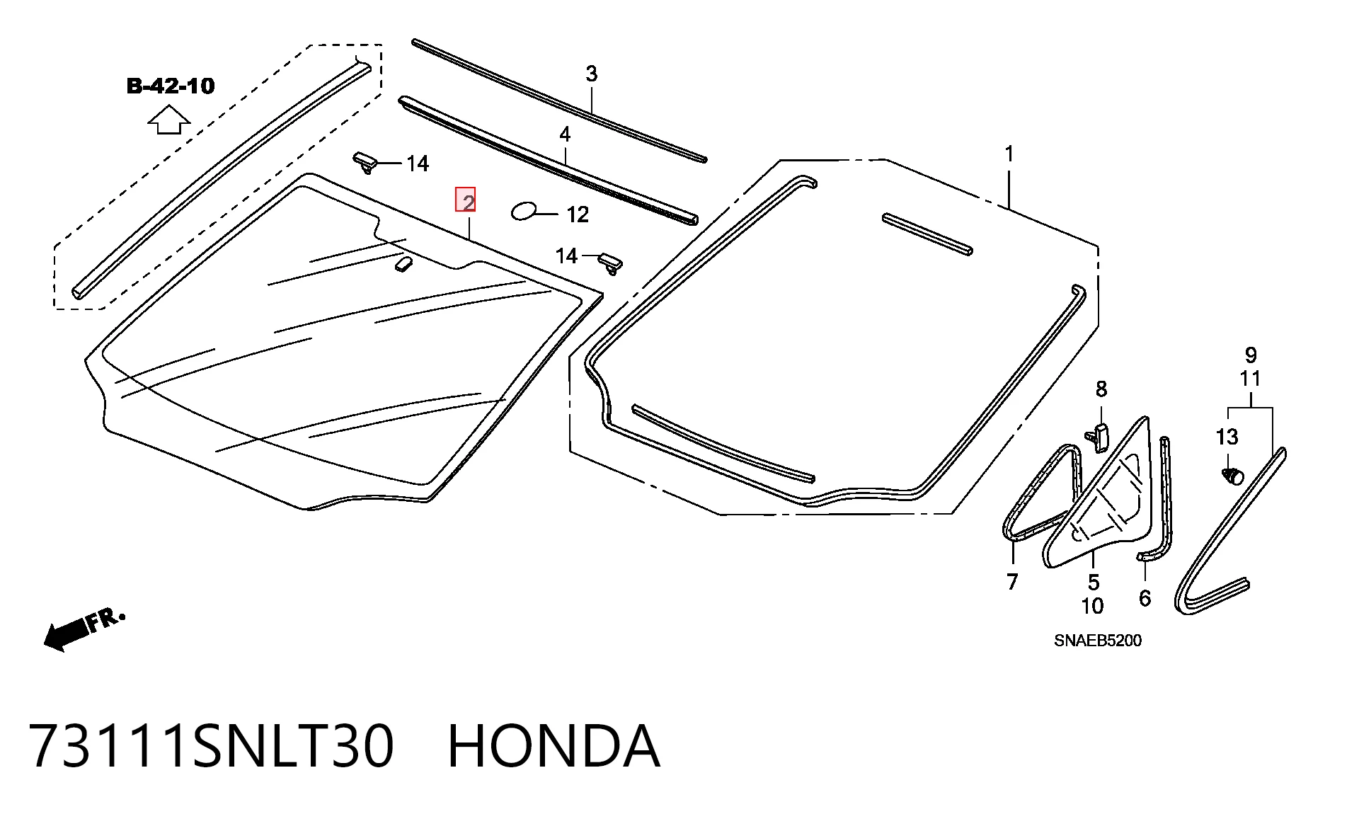 Pára-brisas Honda Civic VIII FD, FA