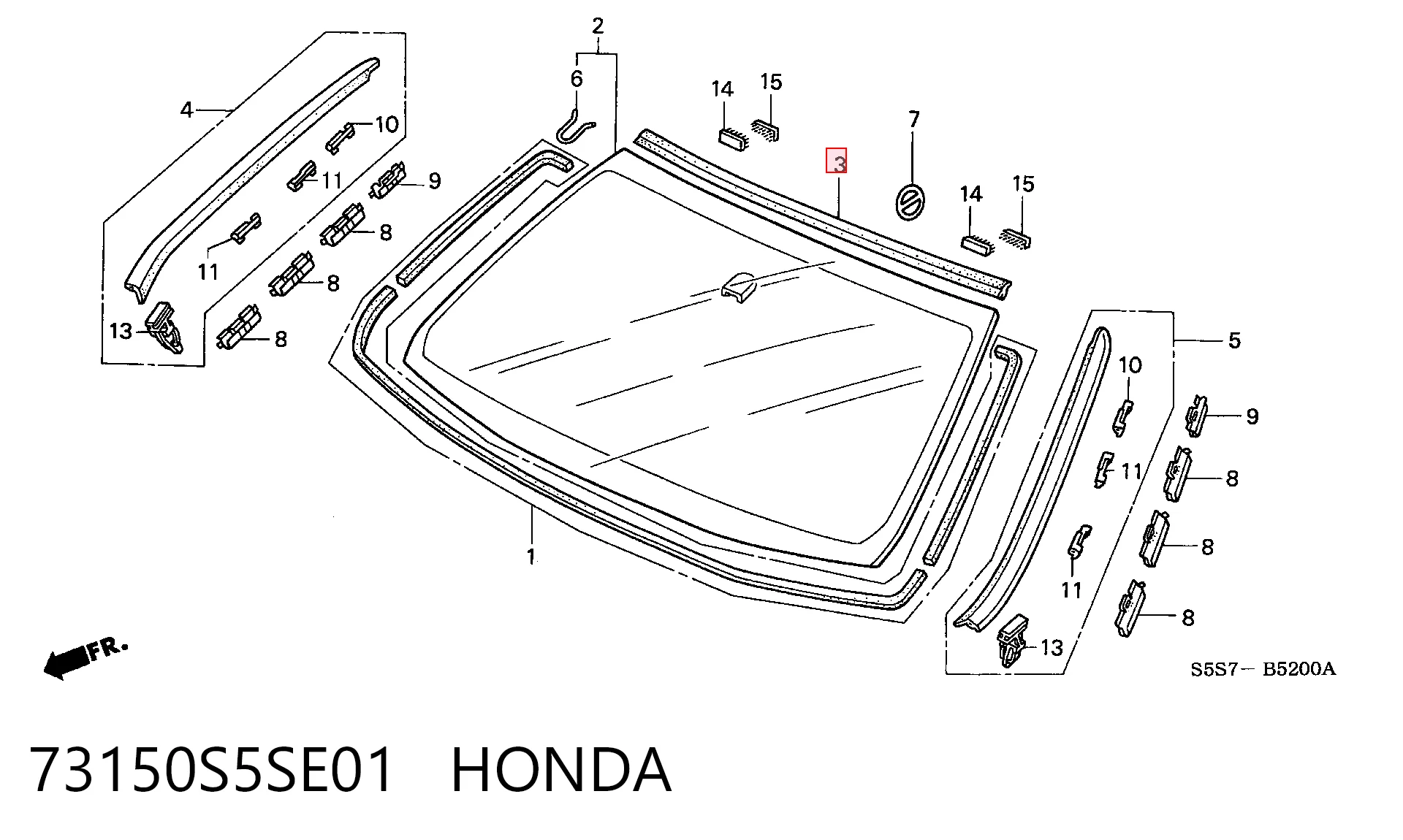 73150S5SE01 Honda