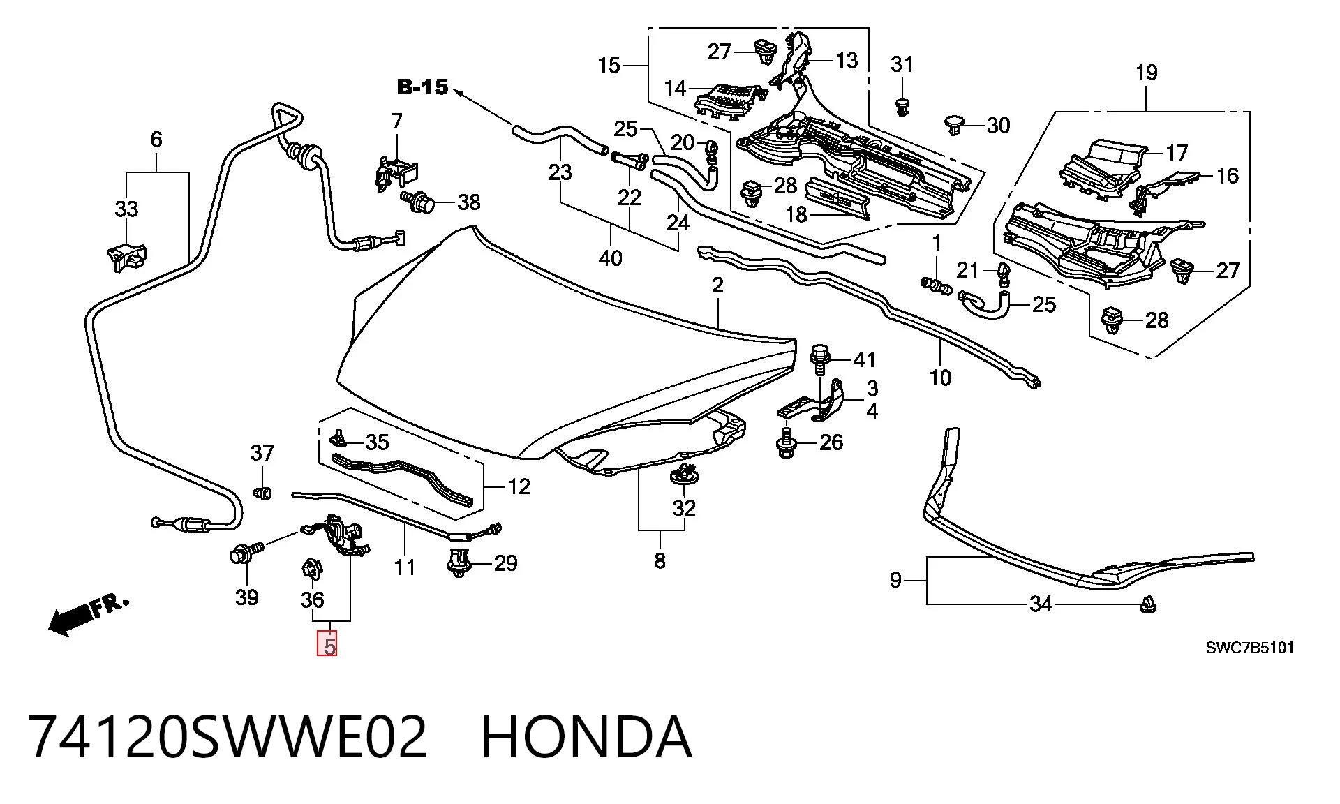 Fecho da capota Honda CR-V RE ao melhor preço