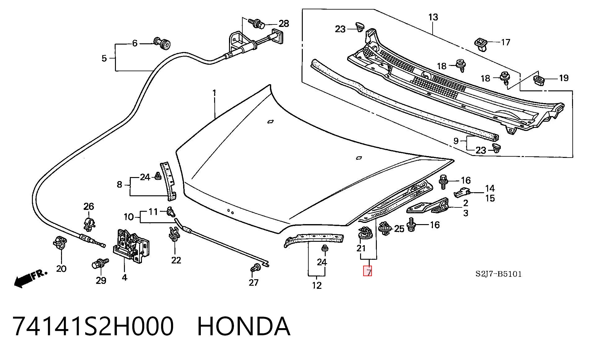 Isolamento de ruído da capota Honda HR-V  GH ao melhor preço