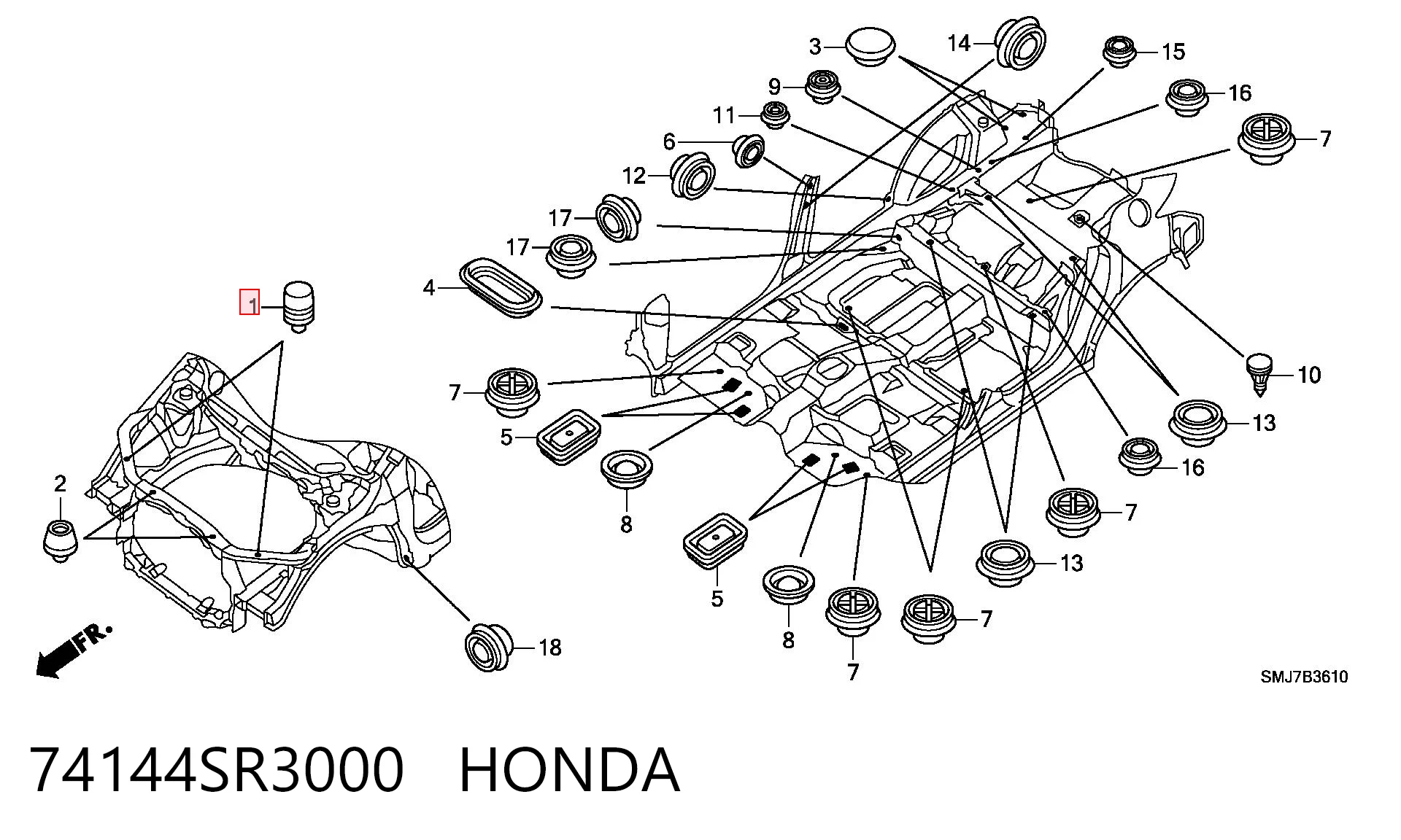 74144SR3000 Honda 