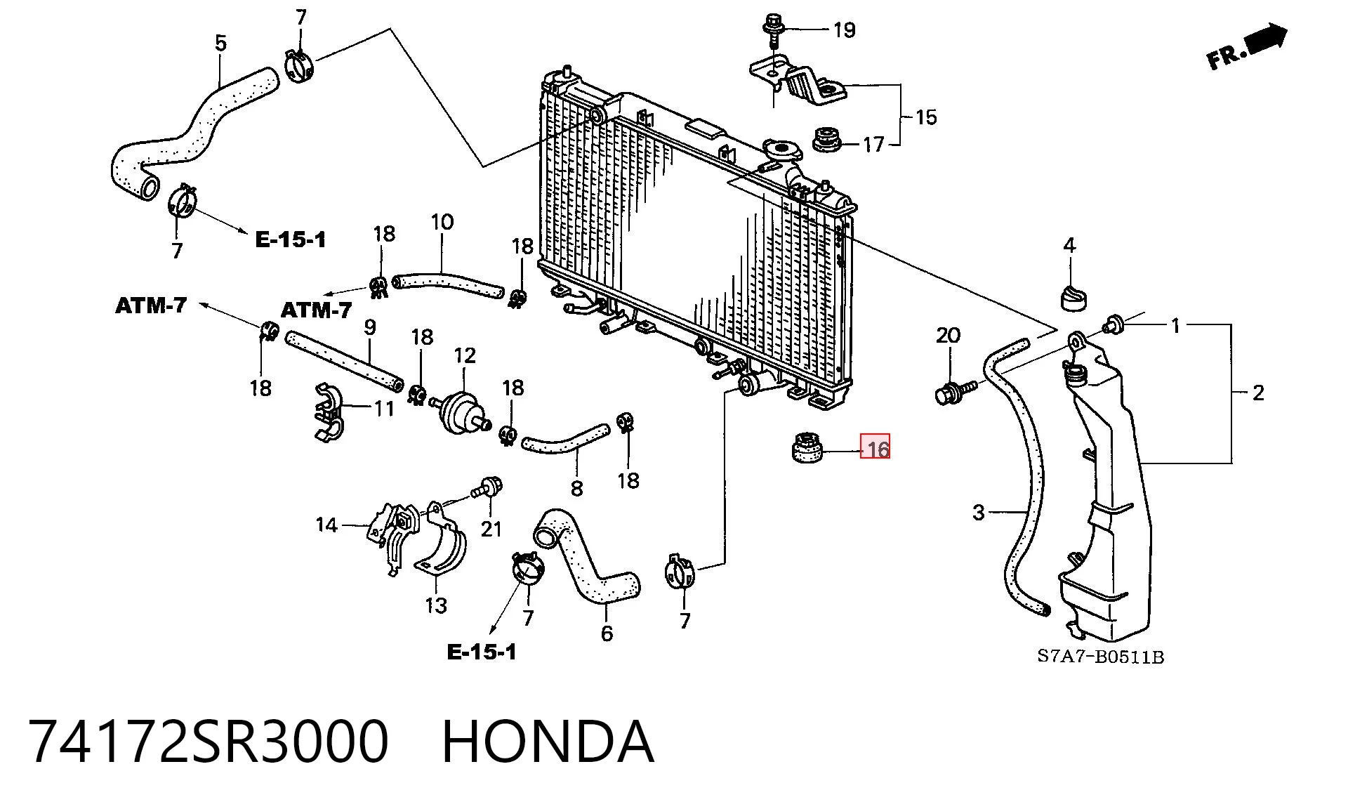 74172SR3000 Honda 