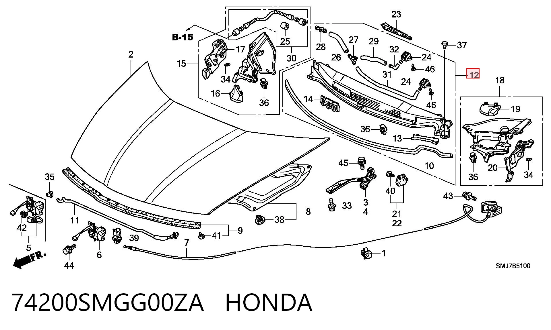74200SMGG00ZA Honda