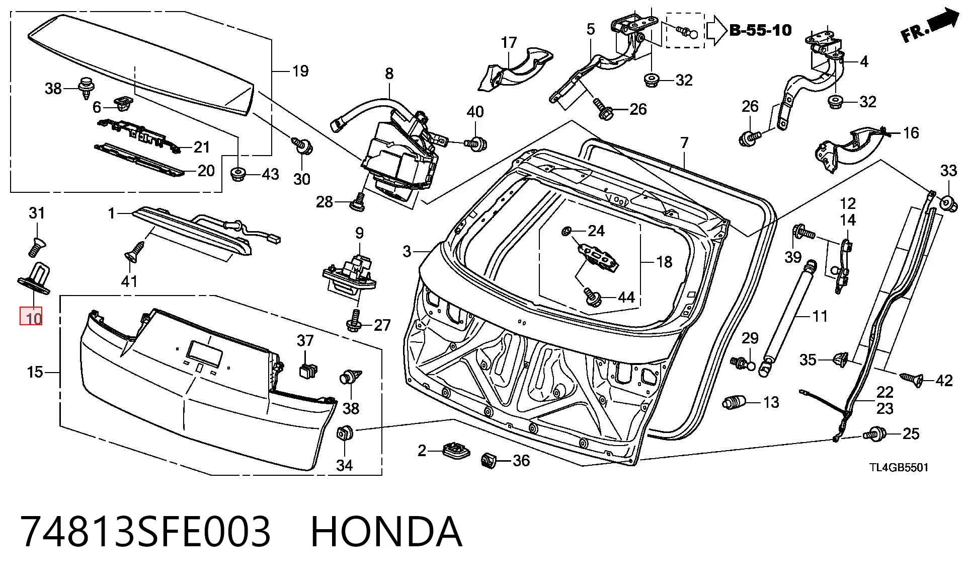 74813SFE003 Honda 
