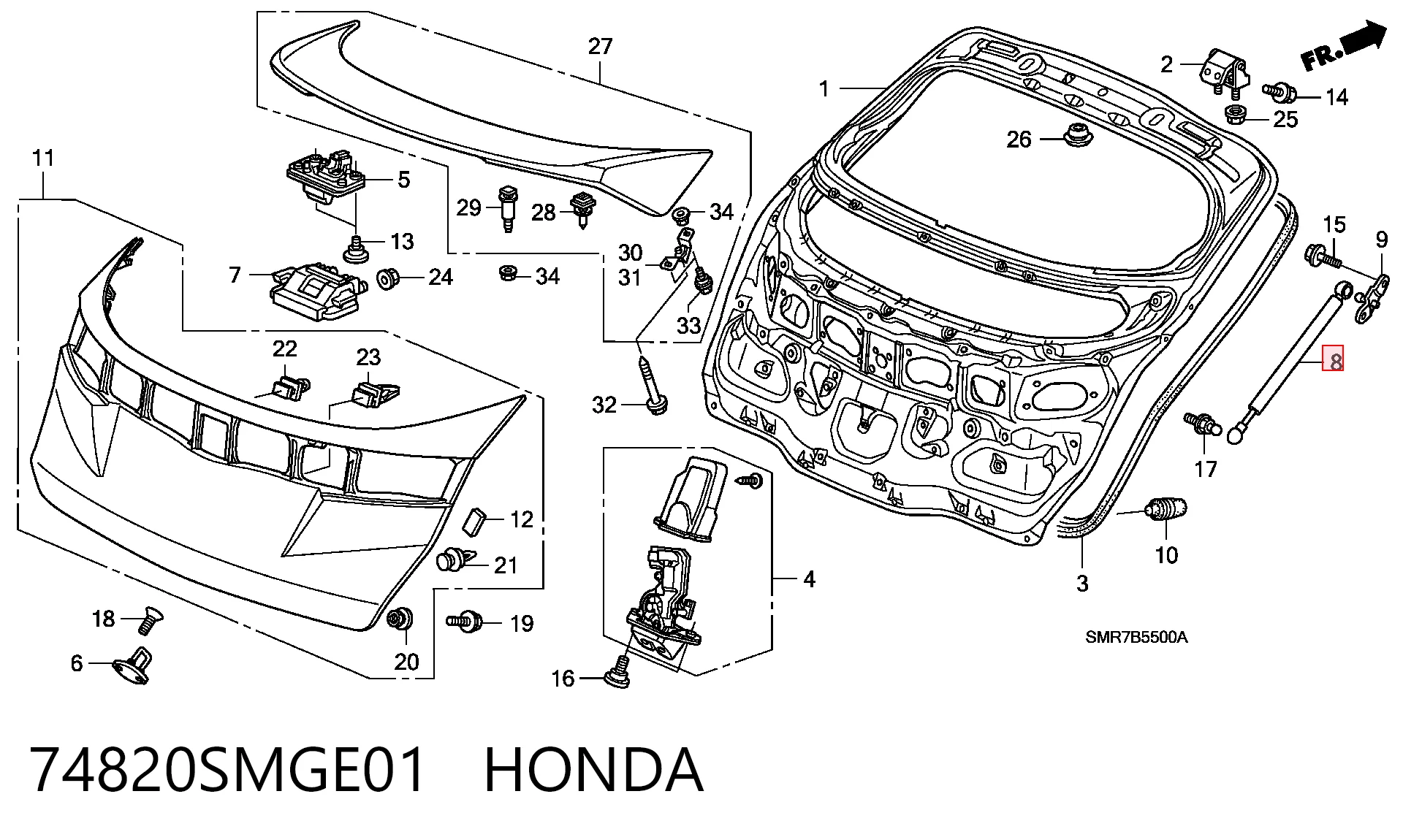  para Honda Civic VIII (FK, FN)