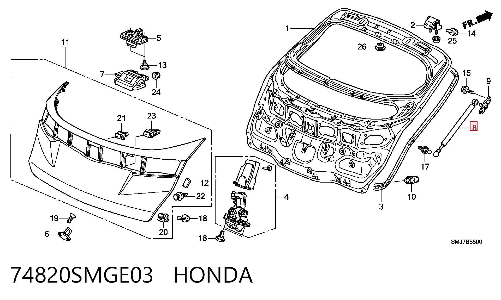 74820SMGE03 Honda