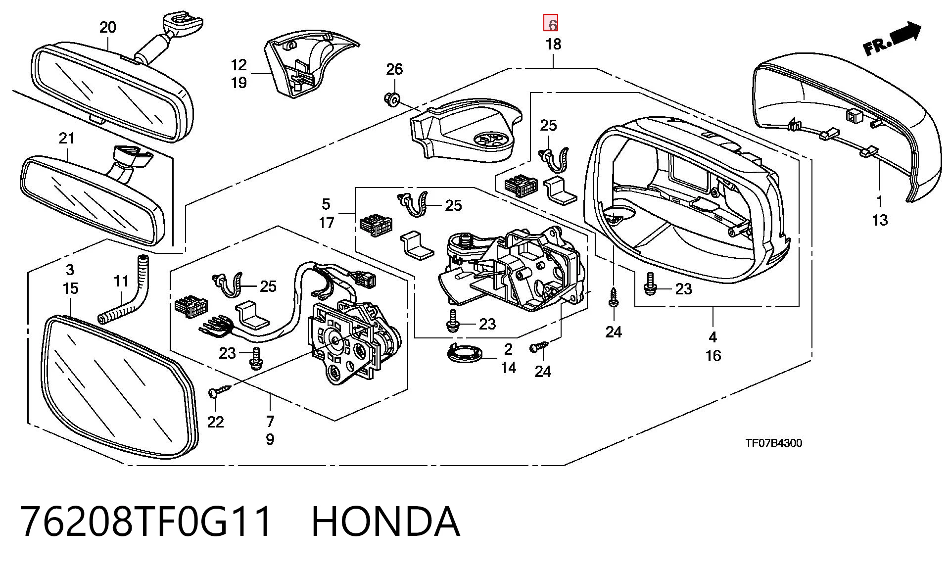 76208TF0G11 Honda
