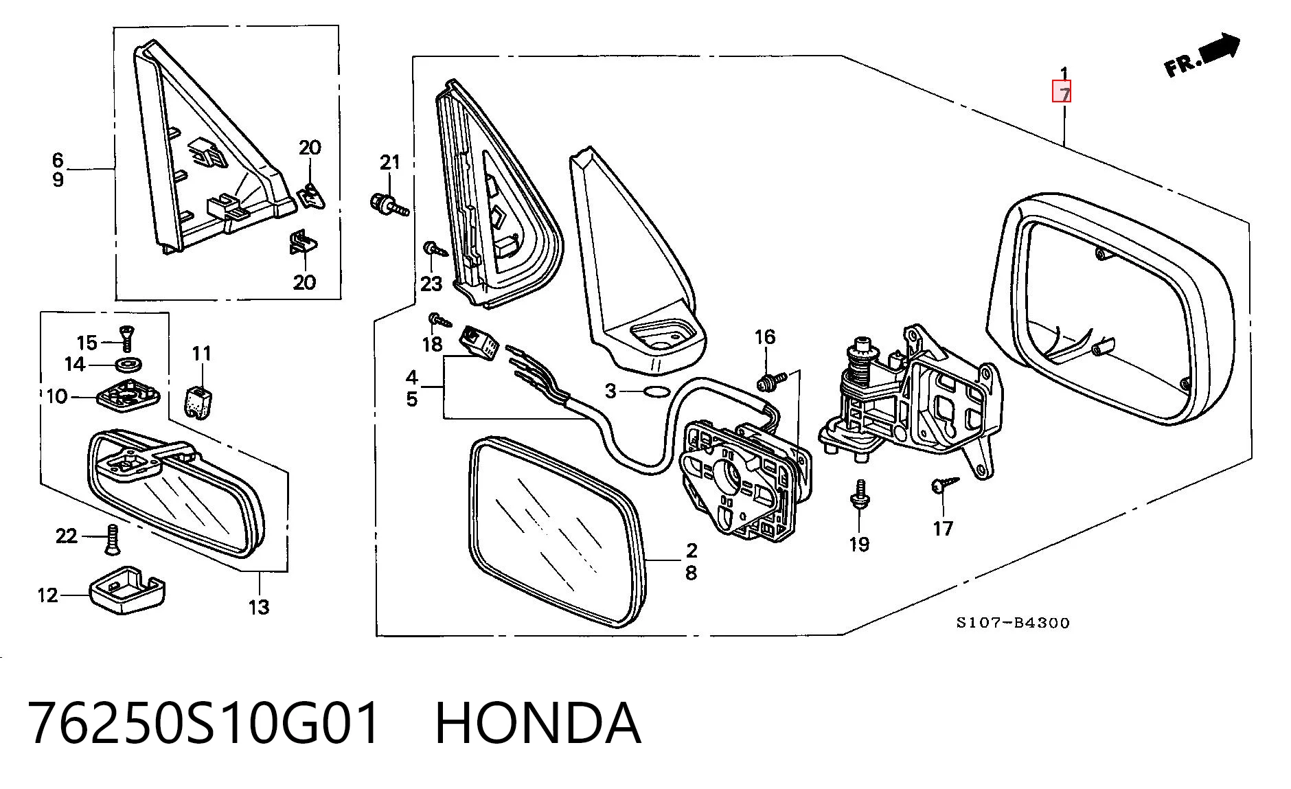 Compre Espelho de retrovisão esquerdo Honda CR-V 1